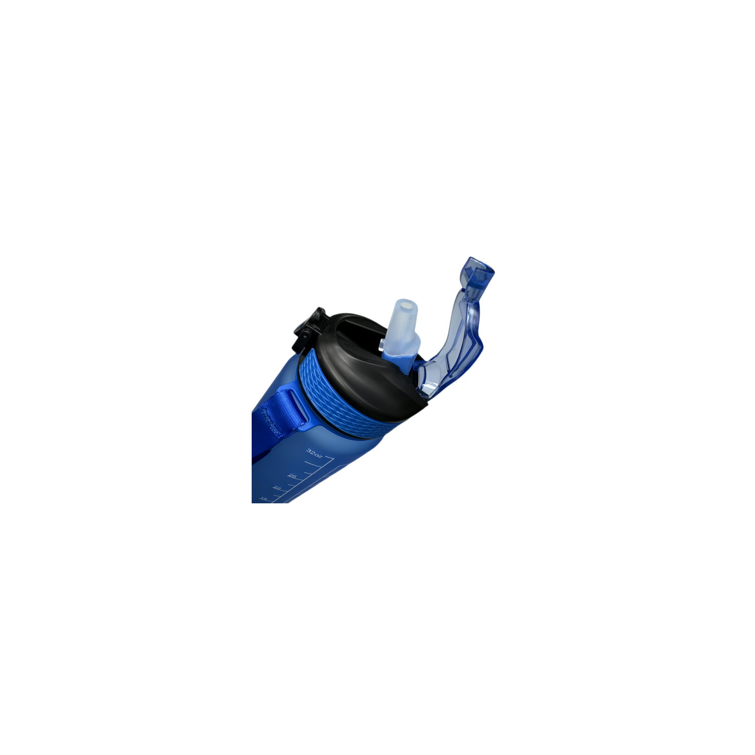 New life Water Bottle Outdoor Sports, With Scale Mark,With Straw,Leakproof Drinking Bottle, Plastic,900ml Blue