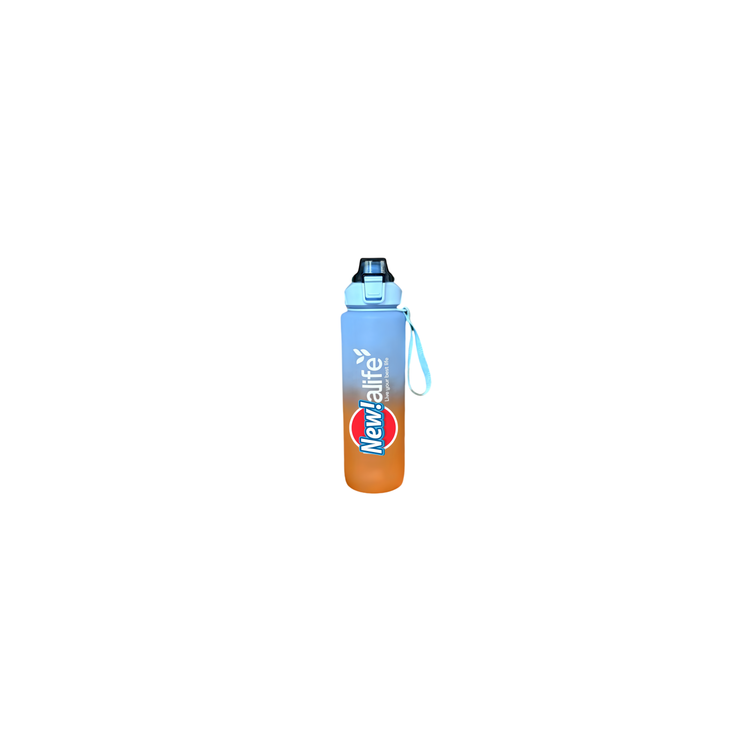 Nouvelle bouteille d'eau Life Sports d'extérieur, avec marque à l'échelle, avec paille, bouteille à l'épreuve des fuites, plastique, 1000&nbsp;ml