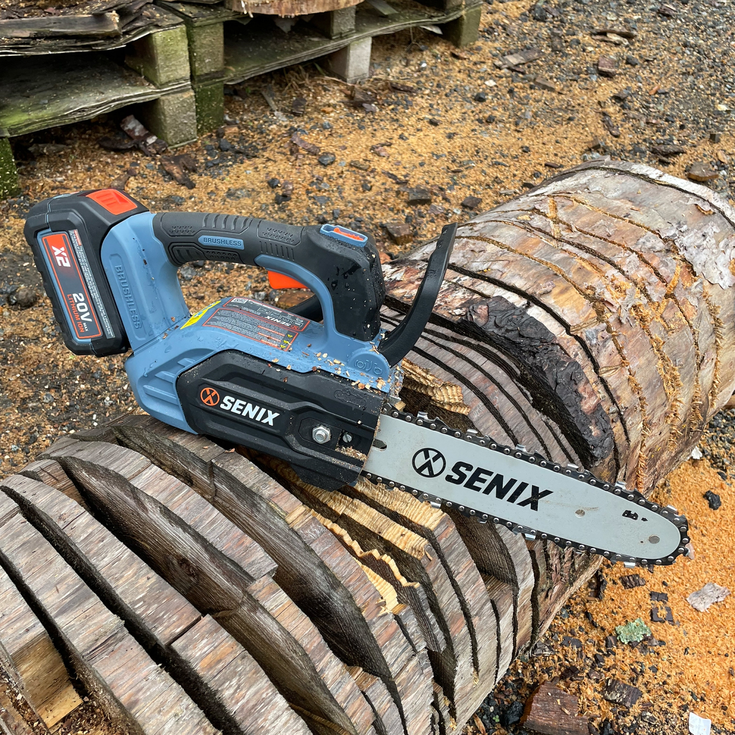 SENIX X2 20V Max* 10-inch Cordless Chainsaw, Brushless (CSX2-M1-0)