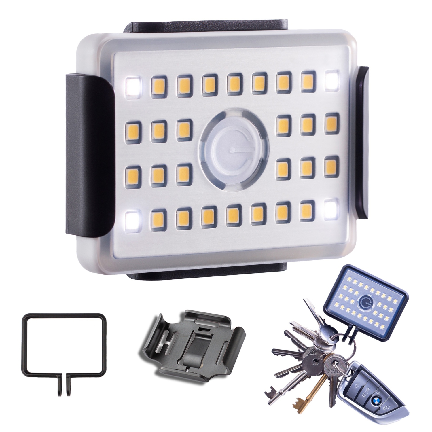 Glowstone Ultra-compact Powerful Flashlight. 900 lm, 75g, IP69K waterproof sealed rubber Hands-free EDC Floodlight - Atex Zone 0, Drop-proof 5m,