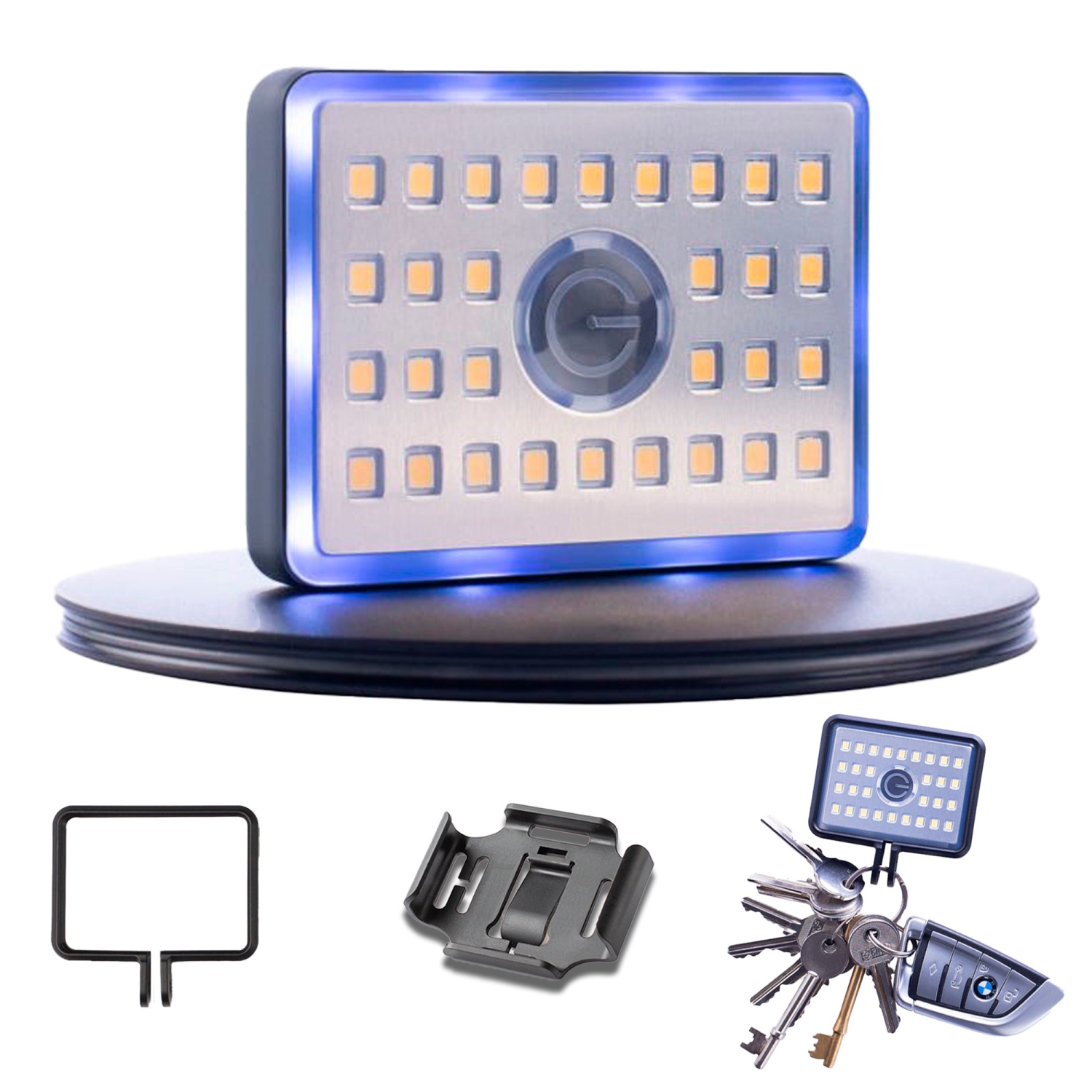 Glowstone Ultra-compact Powerful Flashlight Worklight - Charger Pk 900lm, 75g, IP69K waterproof rubber Hands-free floodlight, Atex Zone 0 Drop-proof