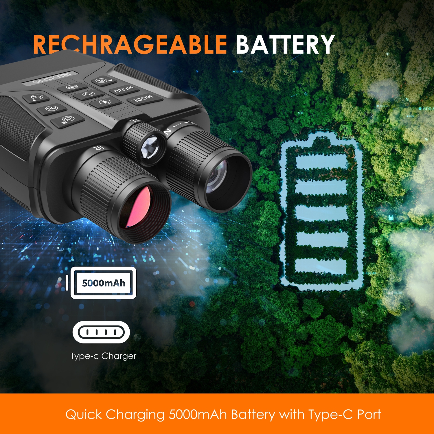 Jumelles à vision nocturne B1 Compass de Rexing en Ultra HD 4K