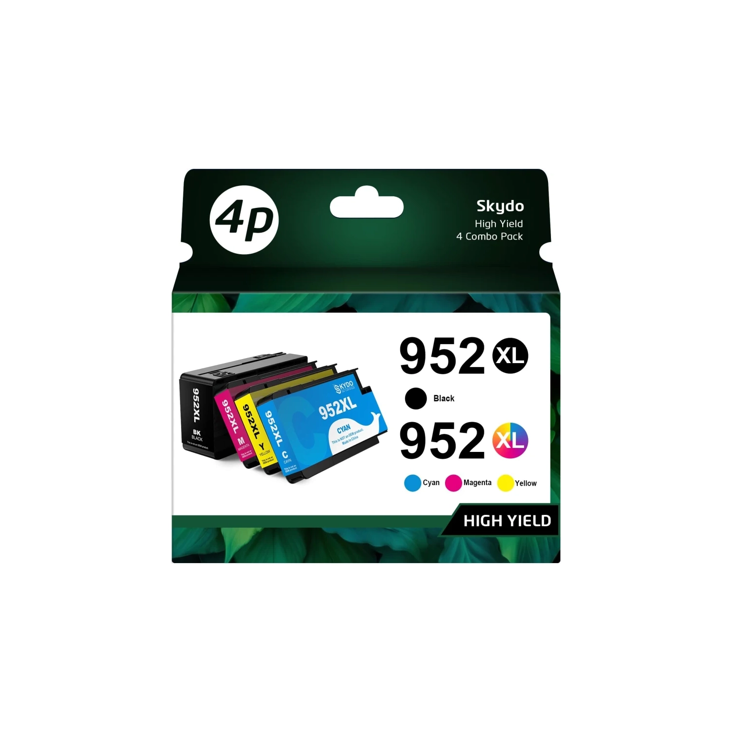 Remplacement de cartouche d'encre 952XL de haute qualité : Compatible avec les cartouches d'encre noire, cyan, magenta et jaune 952 XL de HP