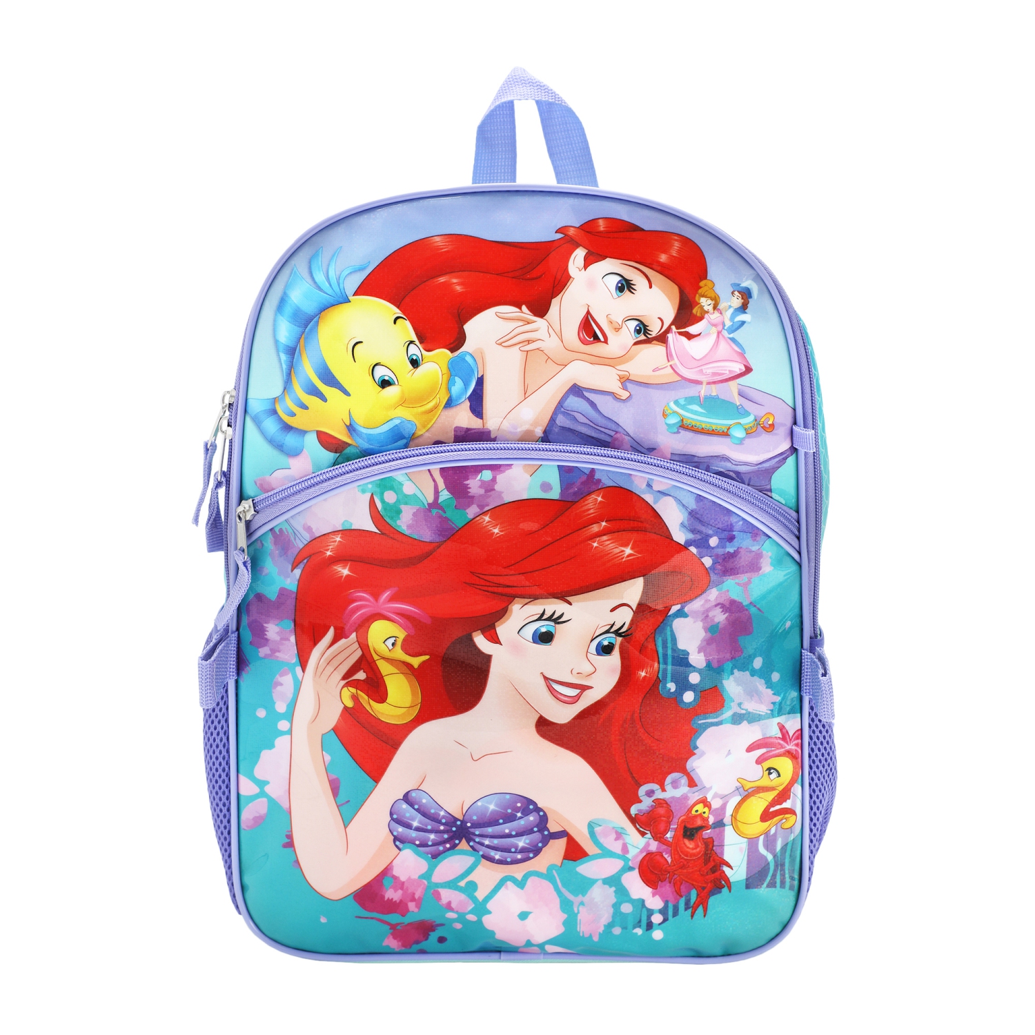 Disney Princess The Little Mermaid Kids 16" Backpack and Lunch Bag 5 Piece Set