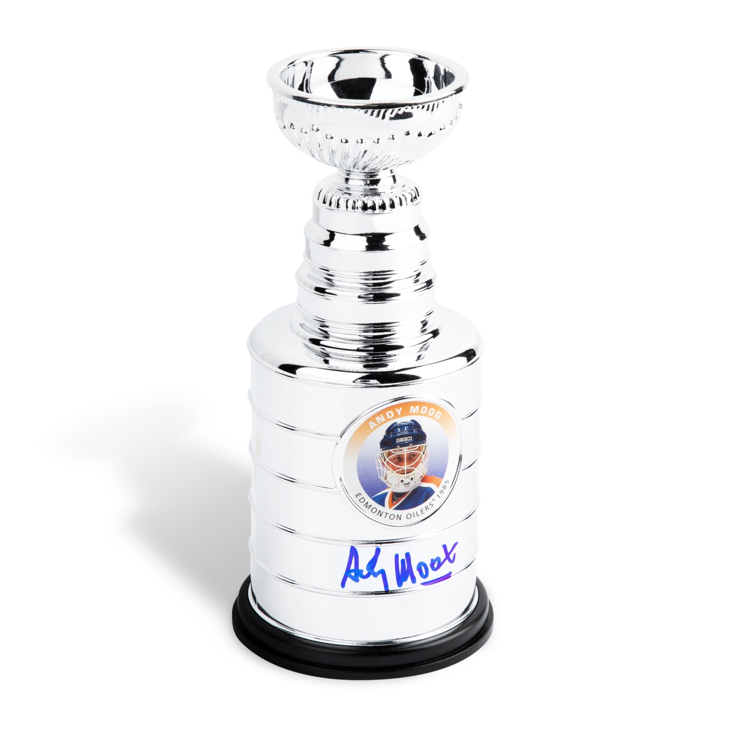 Andy Moog Signed Edmonton Oilers 6" Mini Stanley Cup