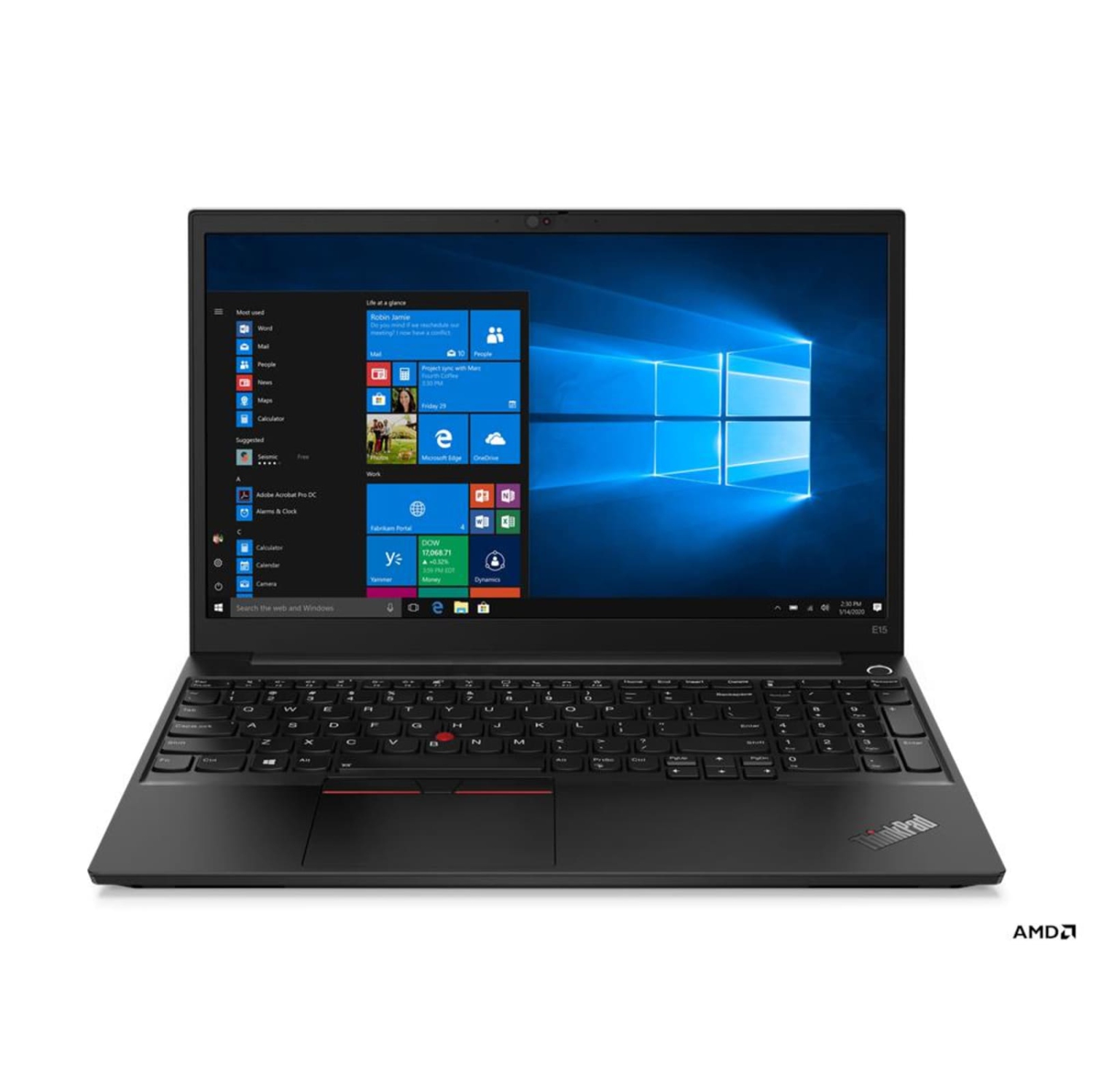 Refurbished (Excellent) Lenovo ThinkPad E15 Gen 2 AMD Laptop | 15.6" 1920x1080 FHD | Ryzen 5-4500U - 256GB SSD Hard Drive - 8GB RAM | 6 cores @ 4.0 GHz Win 10 Pro Black