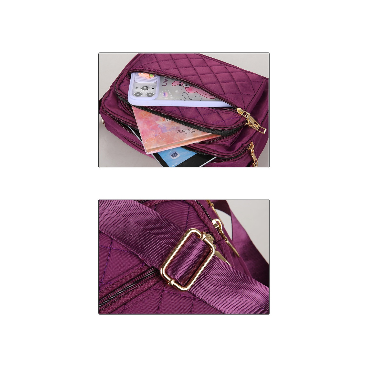 Sac matelassé en nylon pour femmes