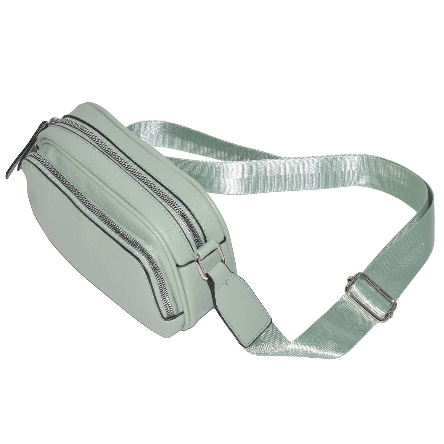 Sac à bandoulière pour femmes avec pochette avant à fermeture à glissière