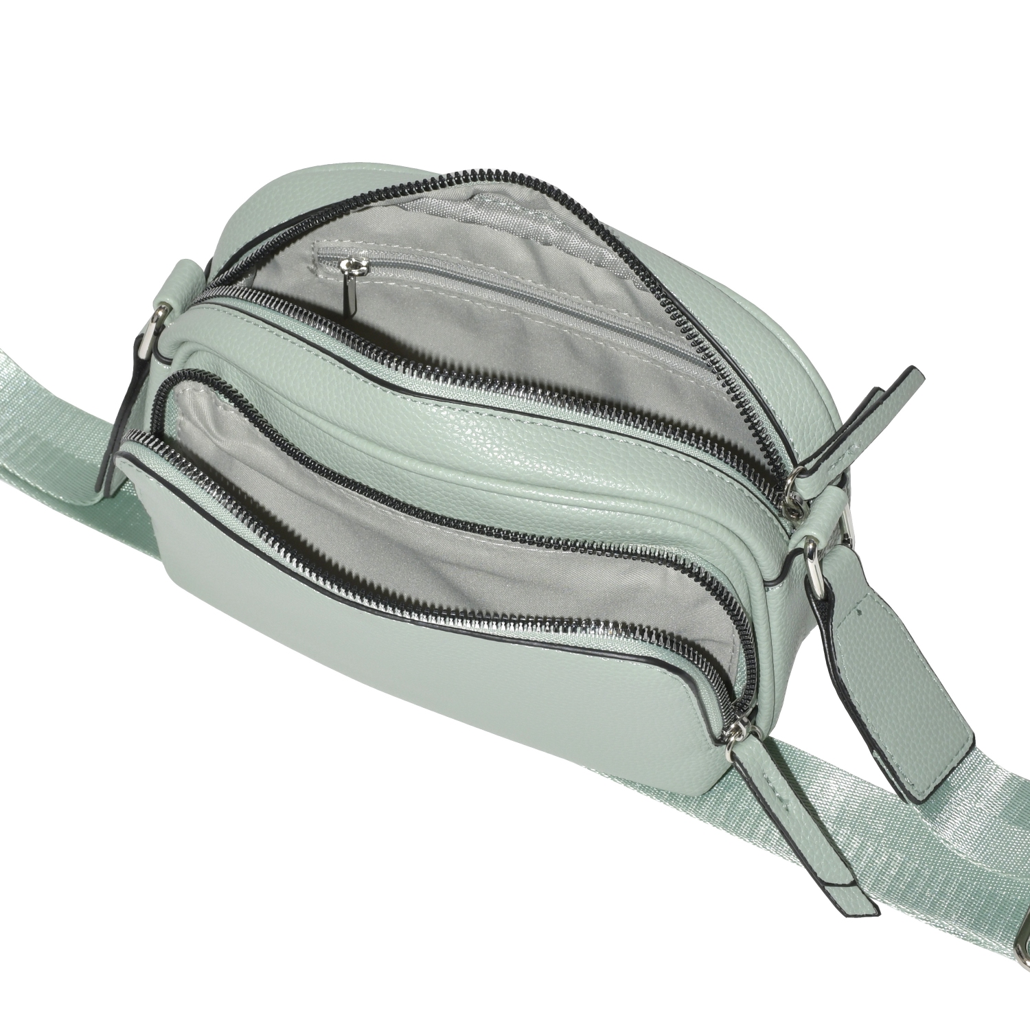 Sac à bandoulière pour femmes avec pochette avant à fermeture à glissière