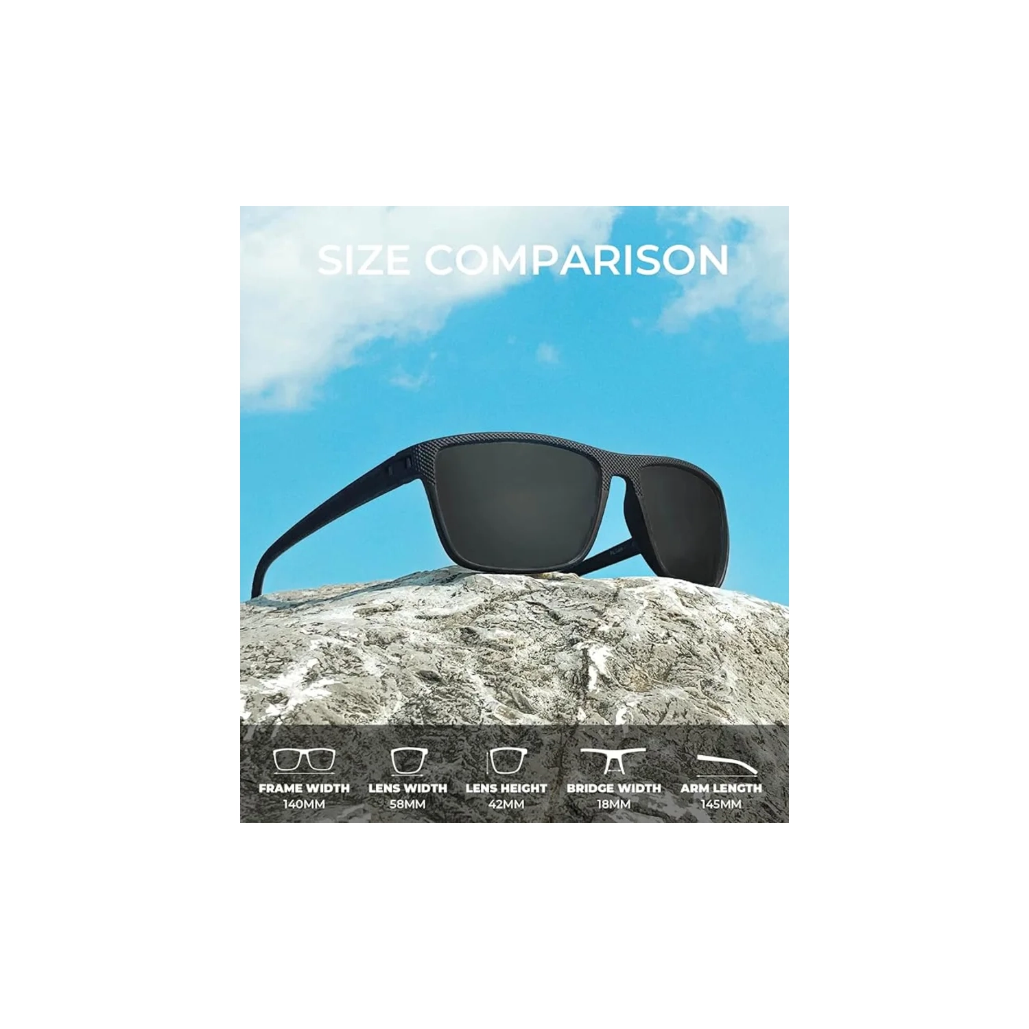 Polarized Sunglasses for Men | Lightweight UV Protection for Driving, Fishing, Golf