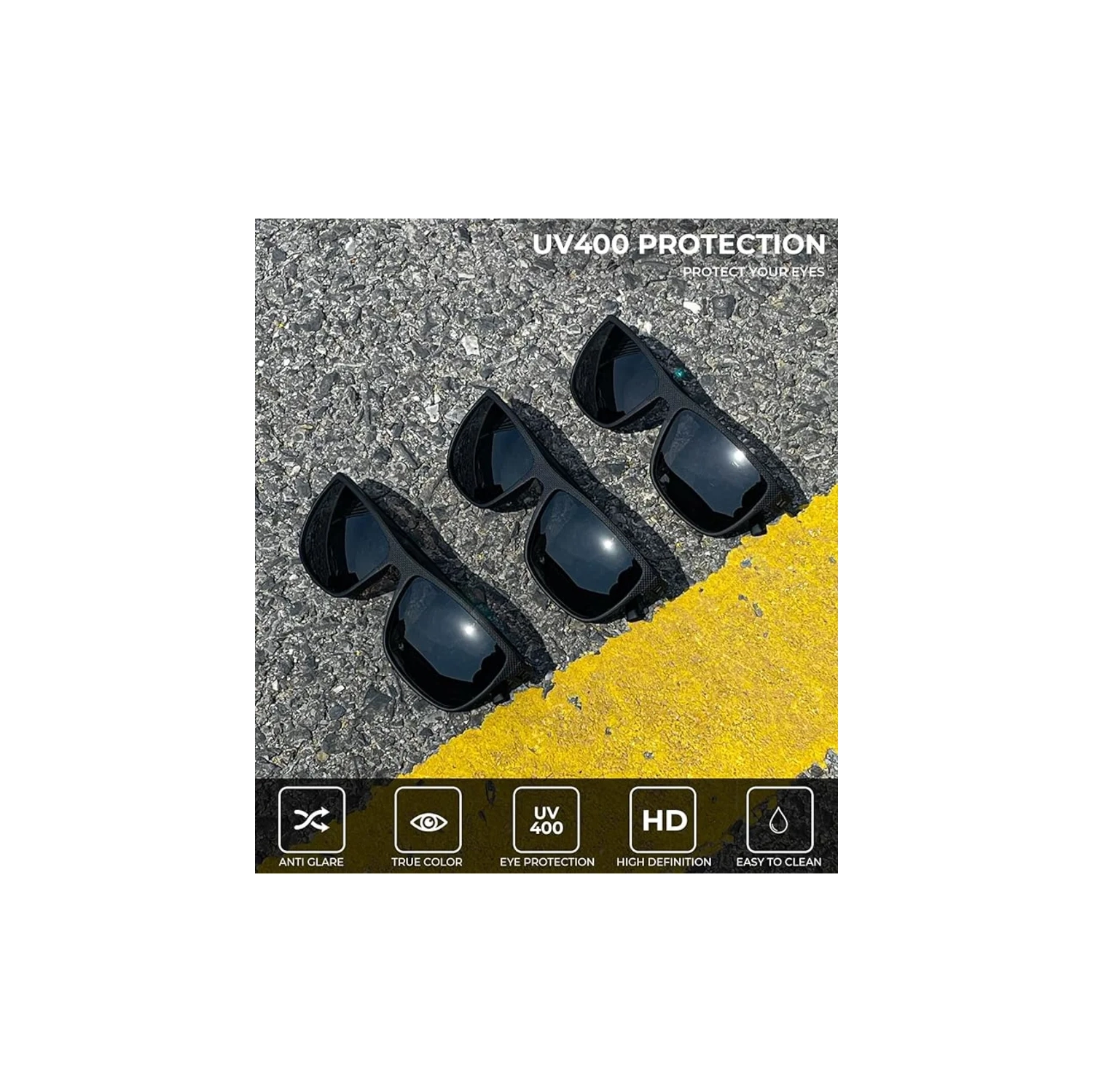 Polarized Sunglasses for Men | Lightweight UV Protection for Driving, Fishing, Golf