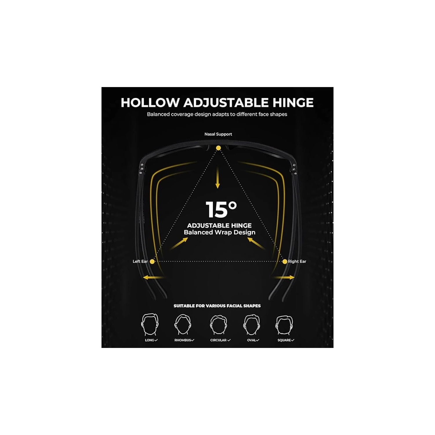 Polarized Sunglasses for Men | Lightweight UV Protection for Driving, Fishing, Golf