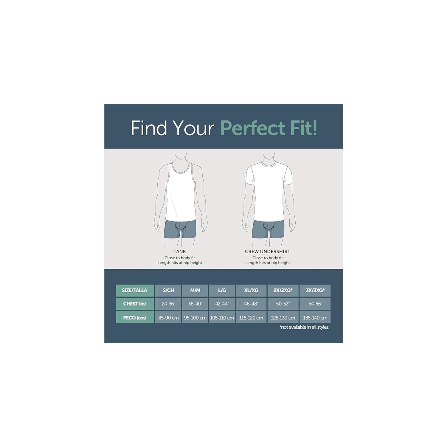 Chemises en coton côtelé Hanes pour hommes | Paquet de 6 | grande taille