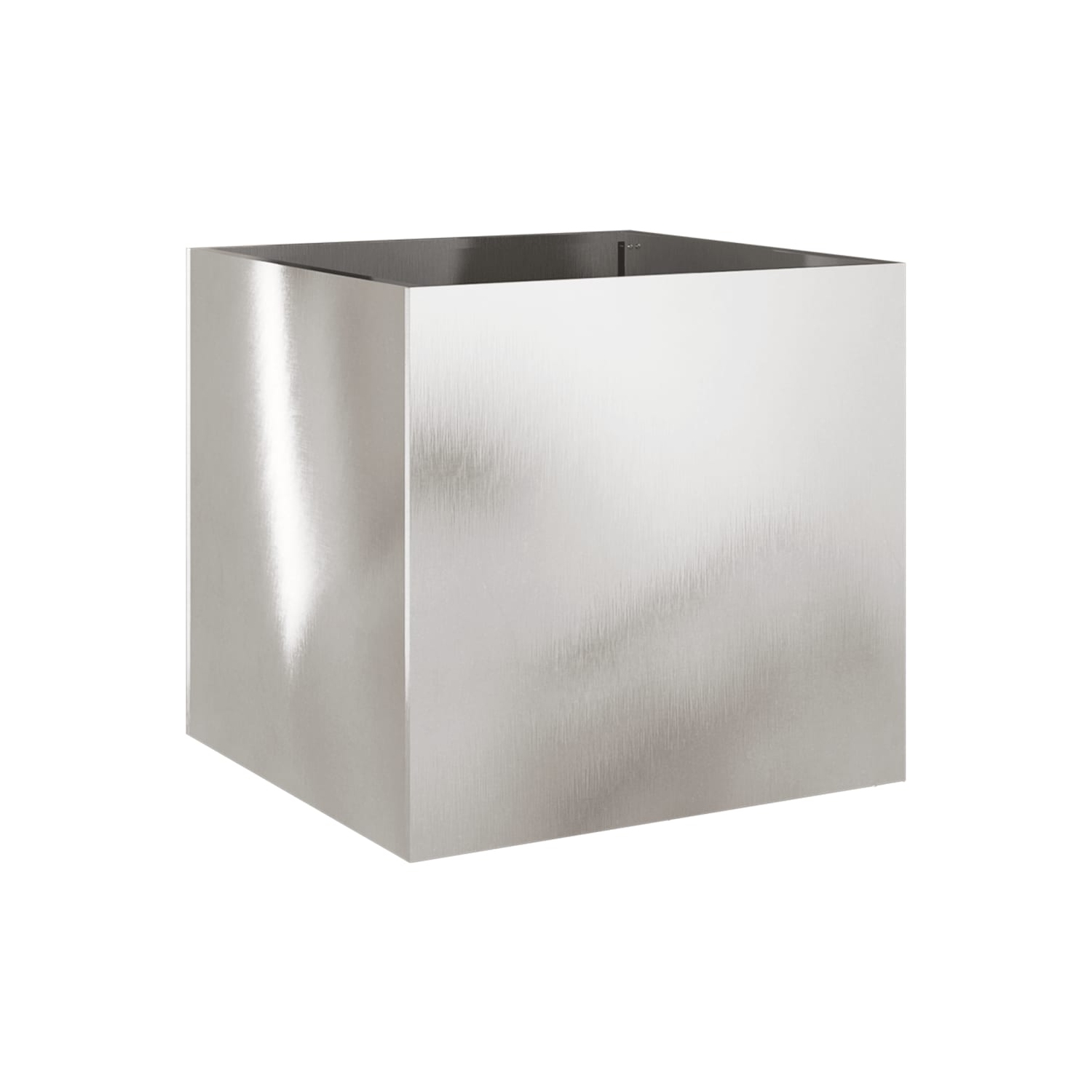 vidaXL Planters 2 pcs Silver 49x47x46 cm Stainless Steel