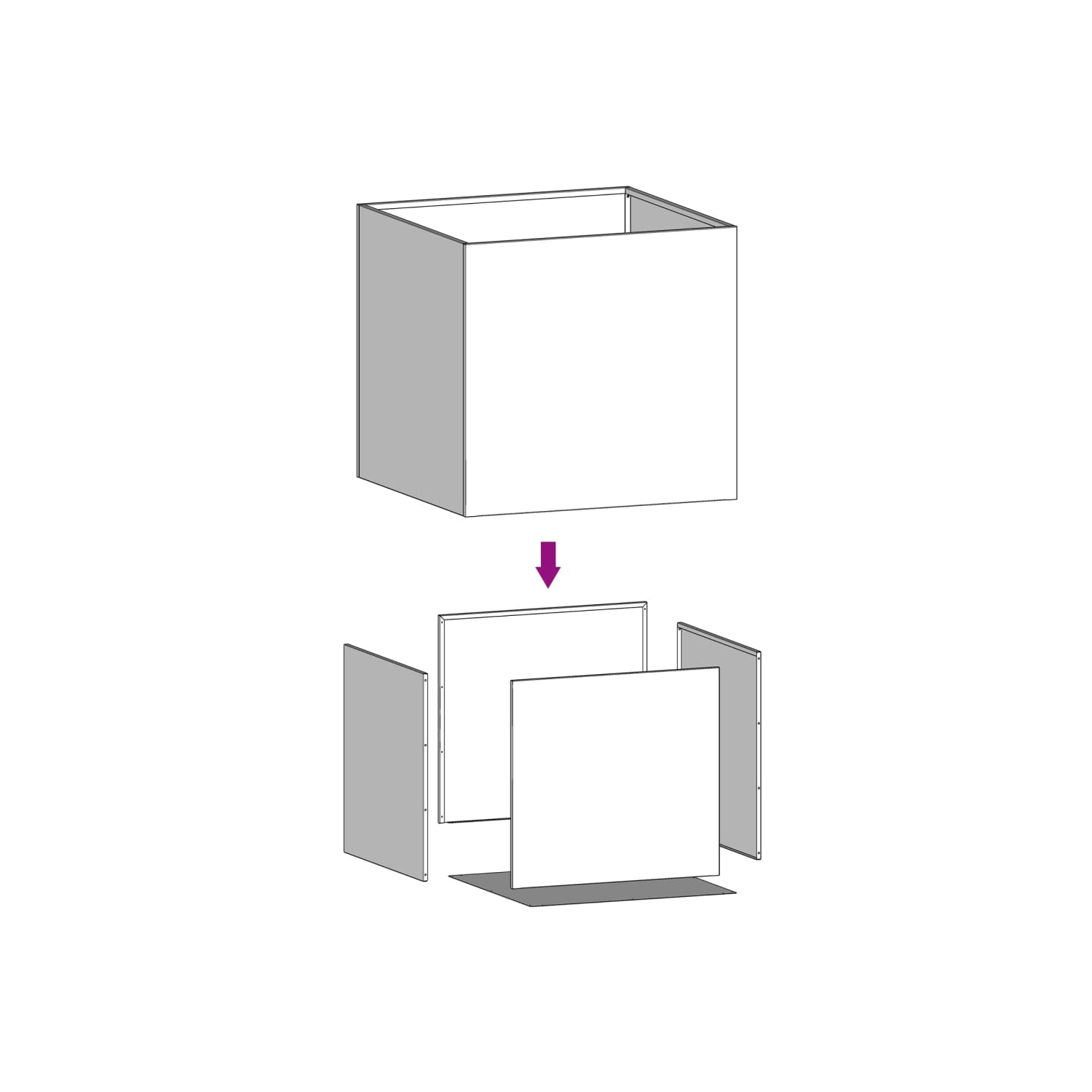 vidaXL Planters 2 pcs Silver 49x47x46 cm Stainless Steel