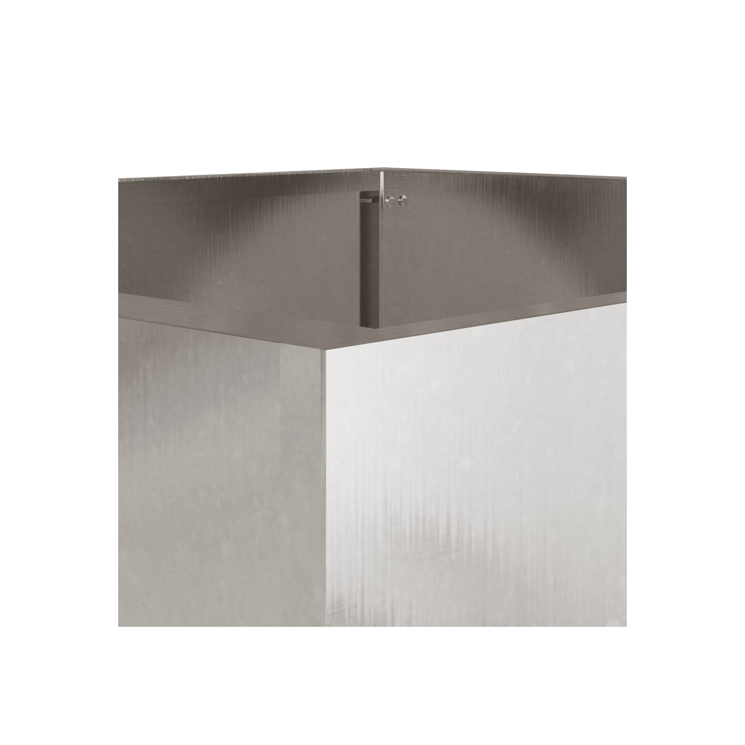 vidaXL Planters 2 pcs Silver 49x47x46 cm Stainless Steel