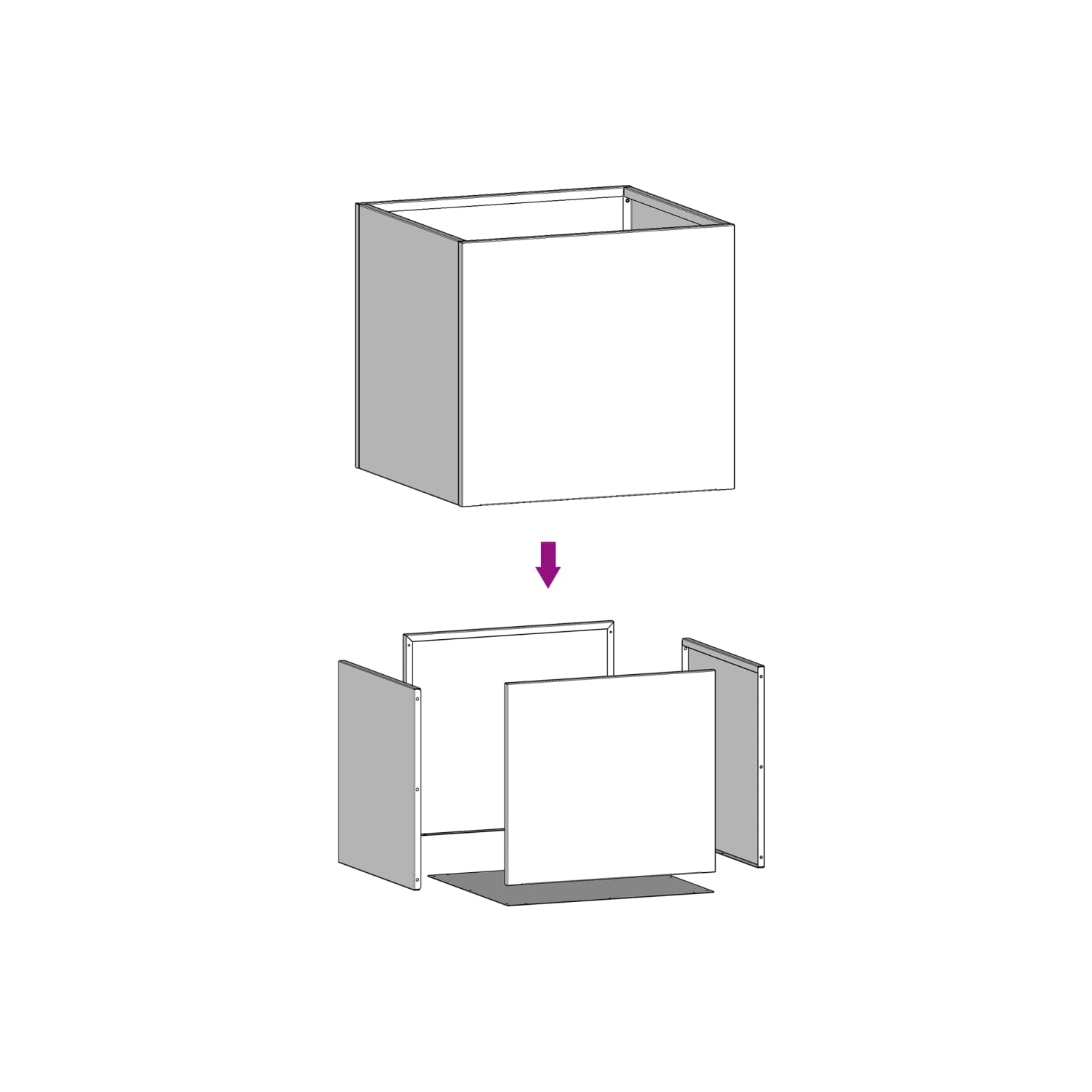 vidaXL Planters 2 pcs Silver 42x40x39 cm Stainless Steel