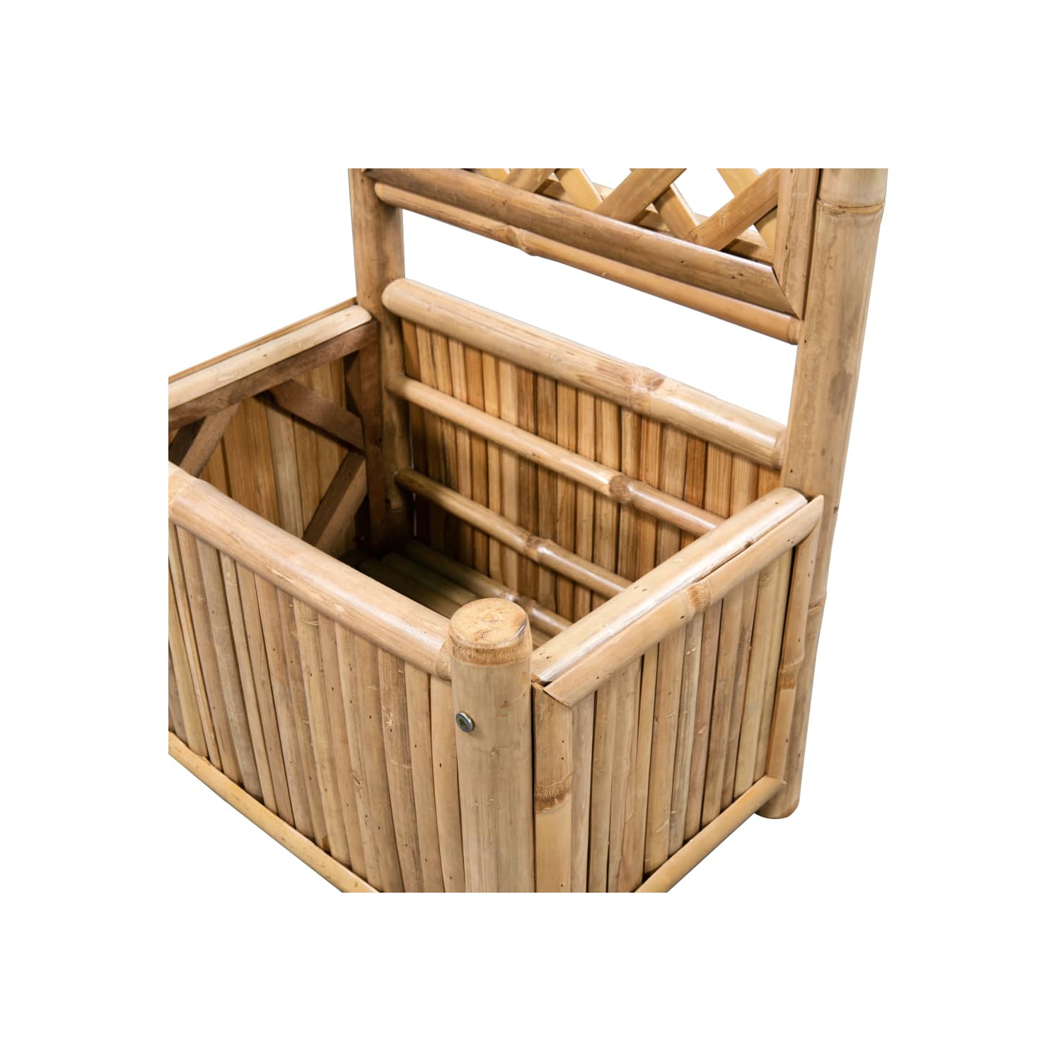 vidaXL Garden Raised Bed with Trellis Bamboo 40 cm