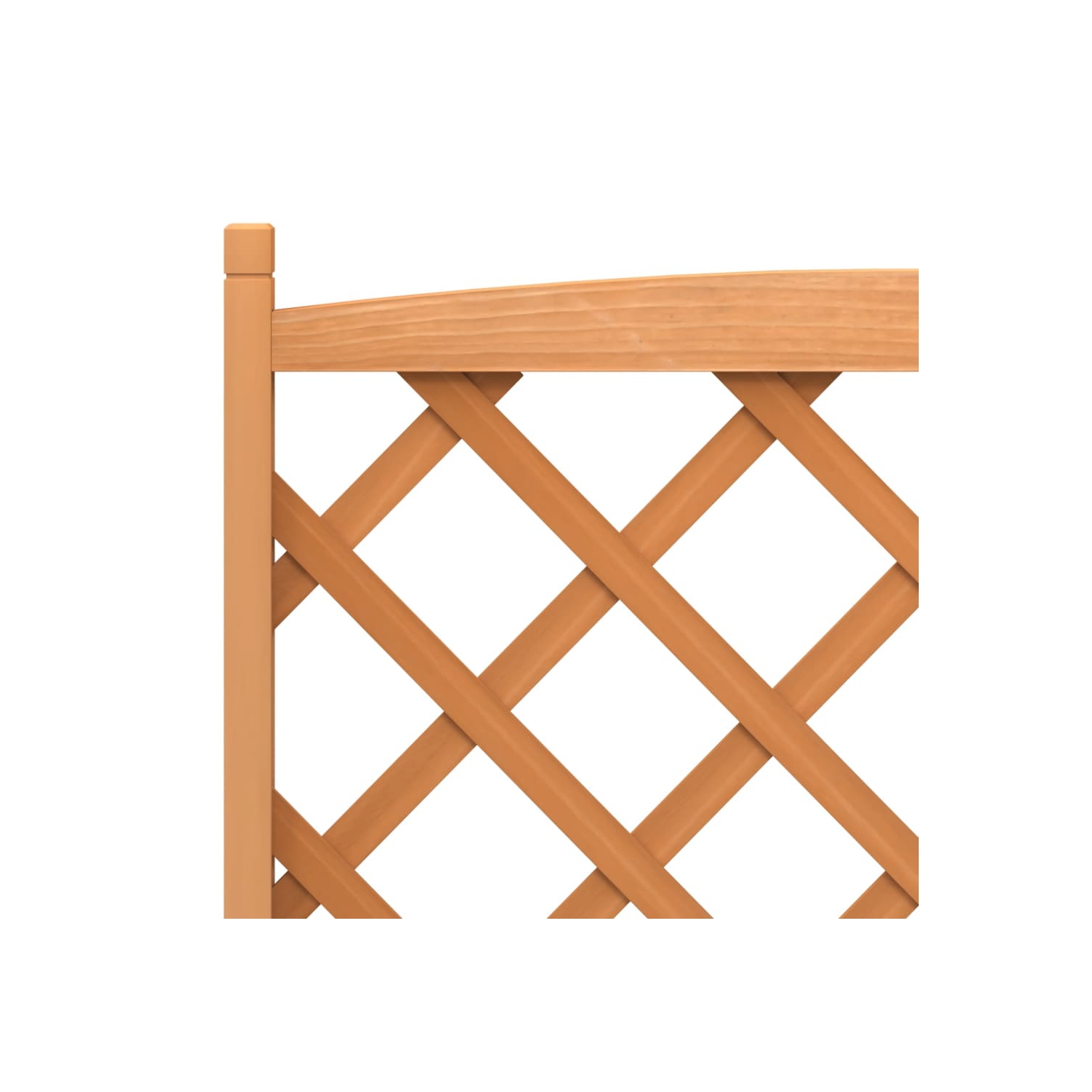 vidaXL Planter with Trellis and Wheels Brown Solid Wood Fir