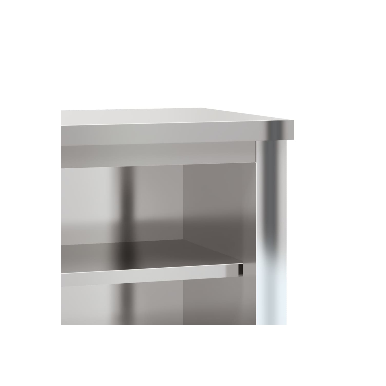 Armoire murale de cuisine avec tablettes en acier inoxydable vidaXL