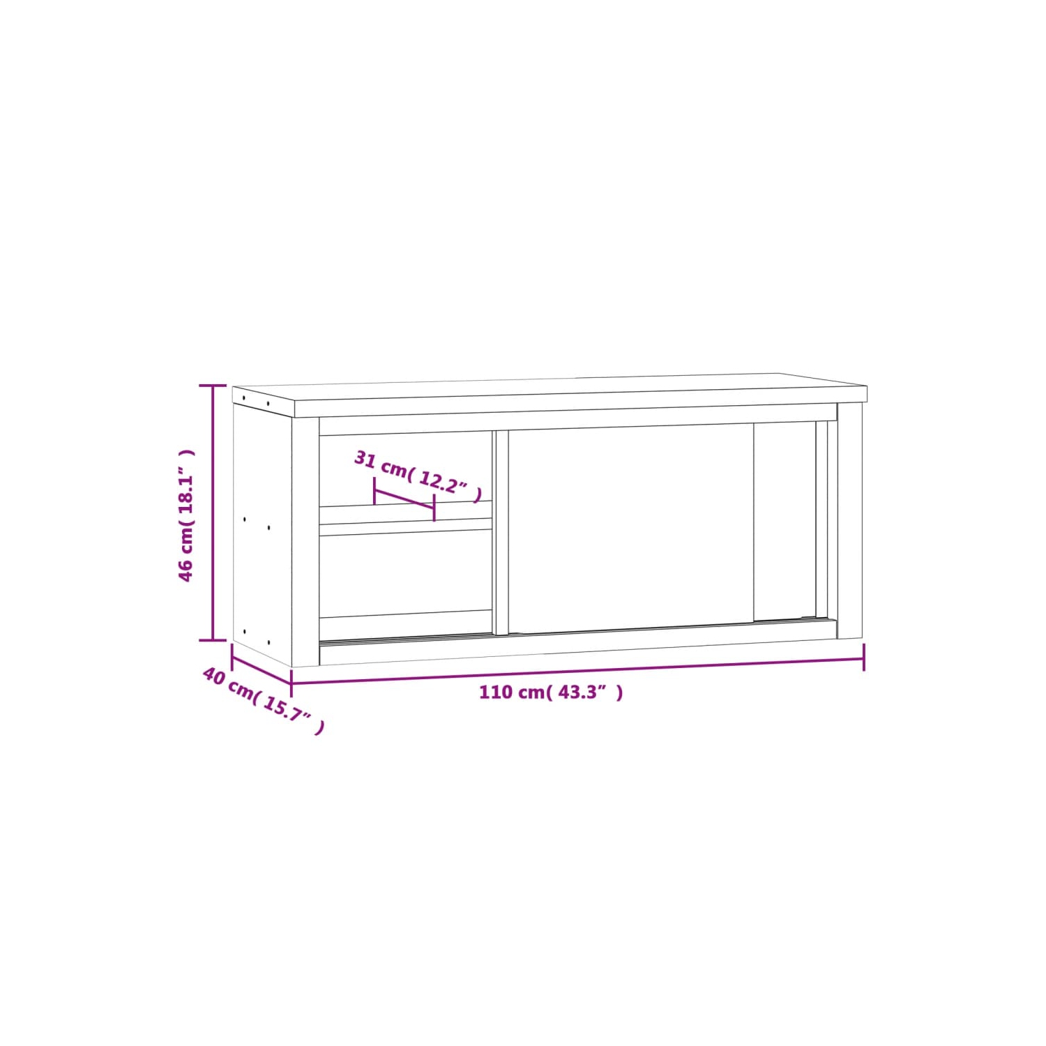 Armoire murale de cuisine avec portes coulissantes en acier inoxydable vidaXL