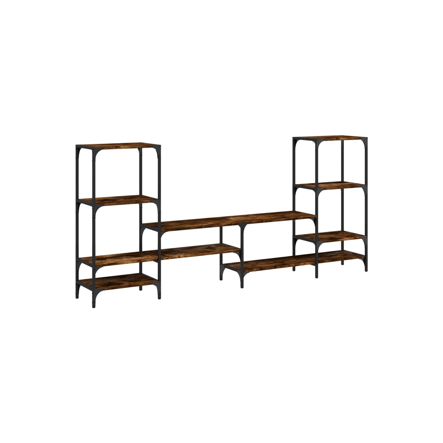 vidaXL TV Cabinet Smoked Oak 206.5x28.5x95 cm Engineered Wood