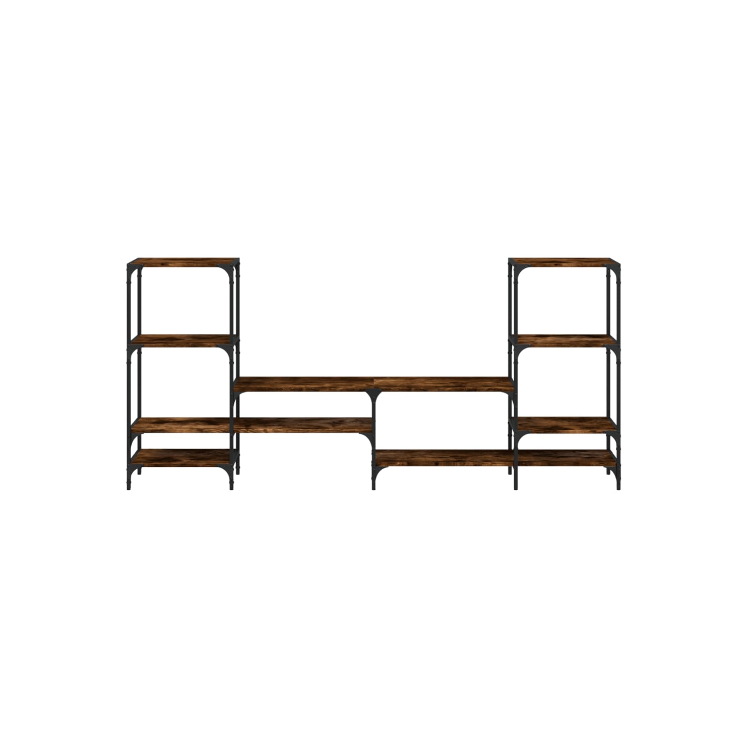 vidaXL TV Cabinet Smoked Oak 206.5x28.5x95 cm Engineered Wood