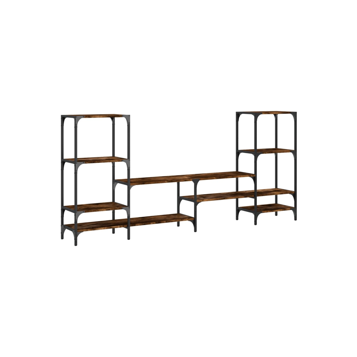 vidaXL TV Cabinet Smoked Oak 206.5x28.5x95 cm Engineered Wood