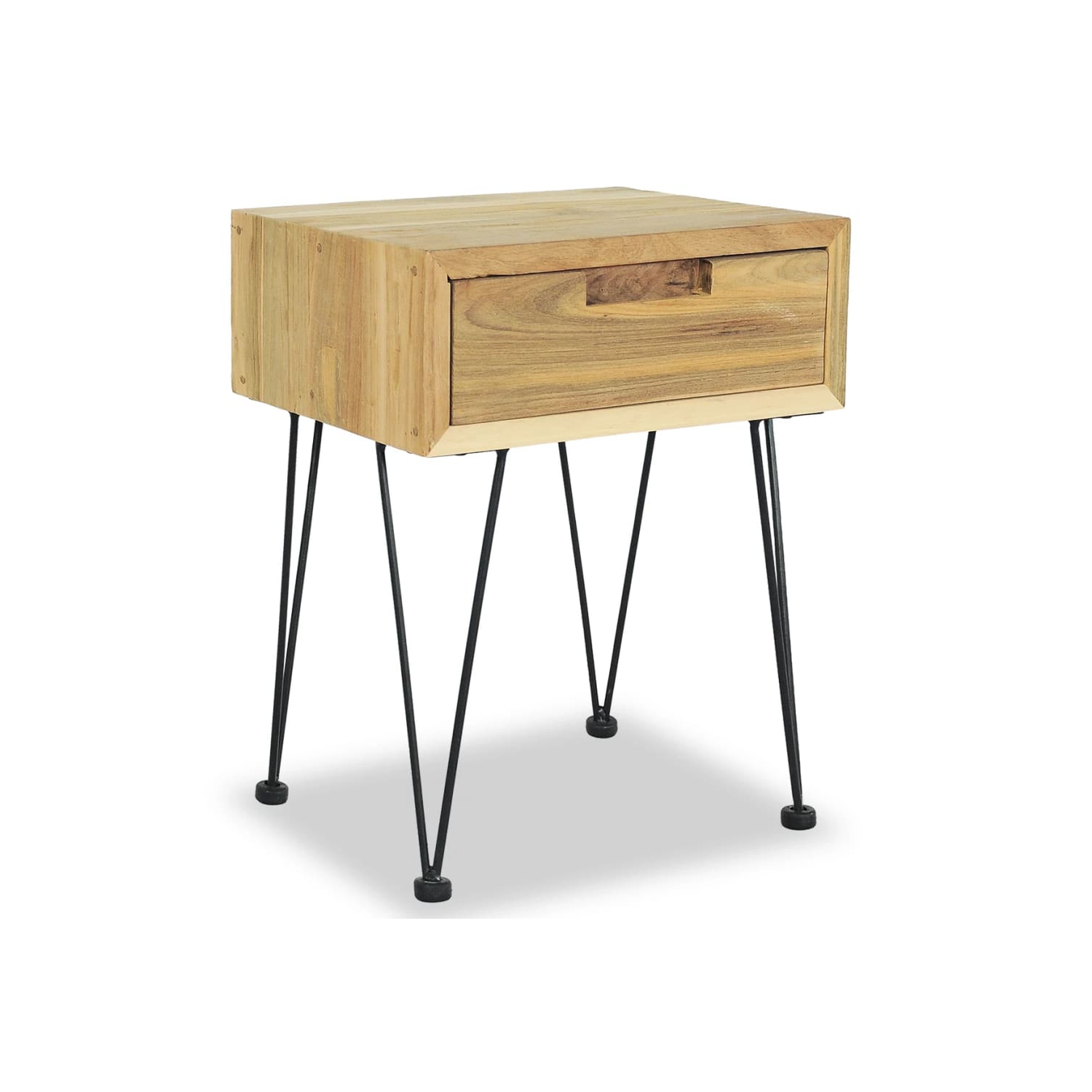 vidaXL Bedside Cabinet 40x30x50 cm Solid Teak