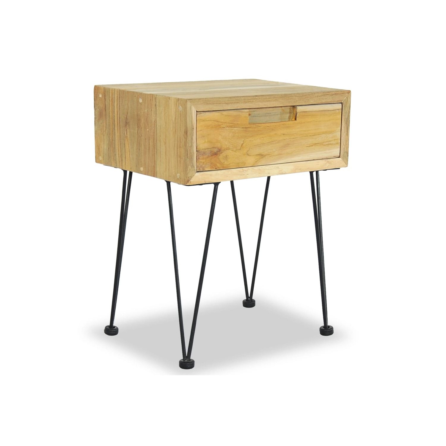 vidaXL Bedside Cabinet 40x30x50 cm Solid Teak