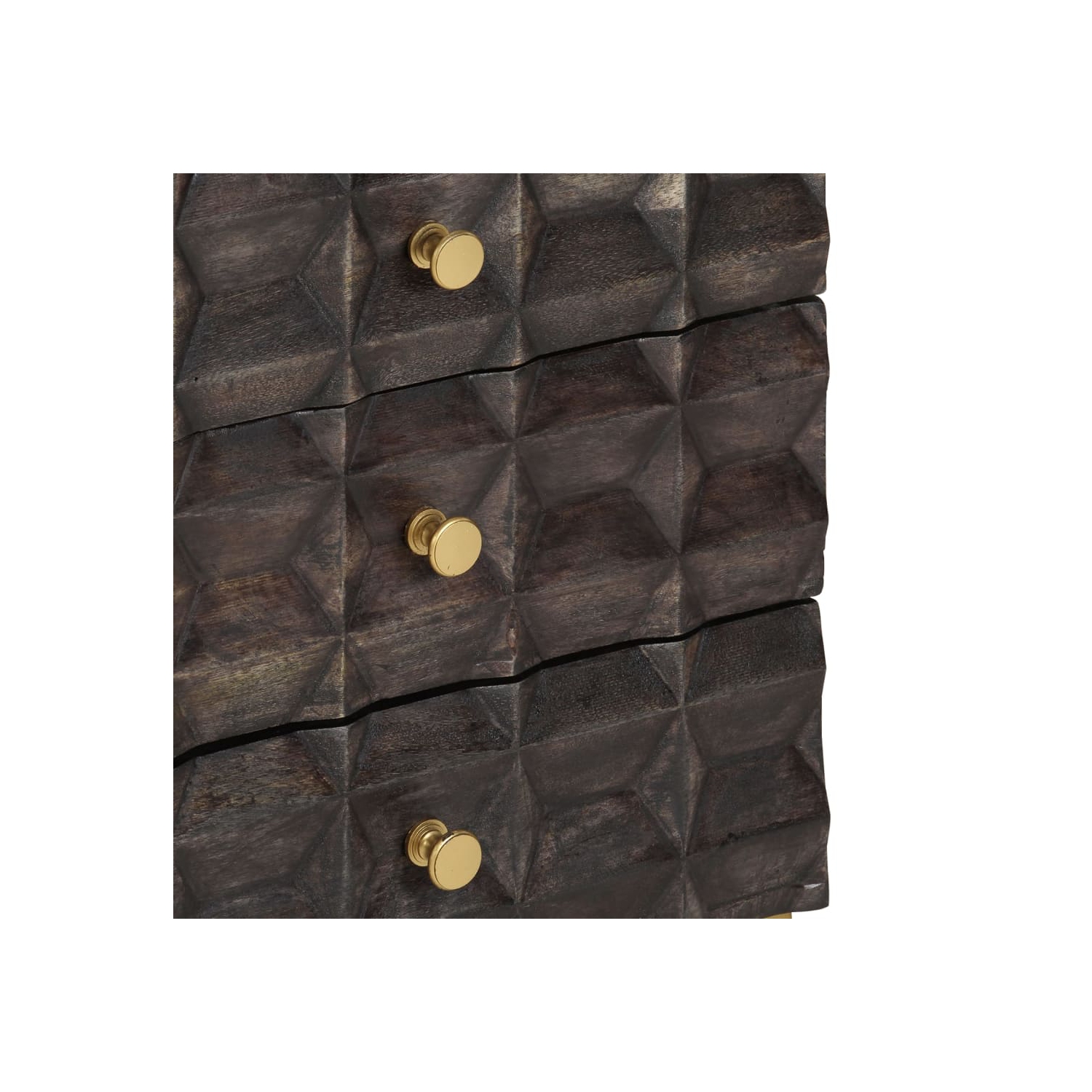 vidaXL Bed Cabinet Black 40x30x50 cm Solid Mango Wood