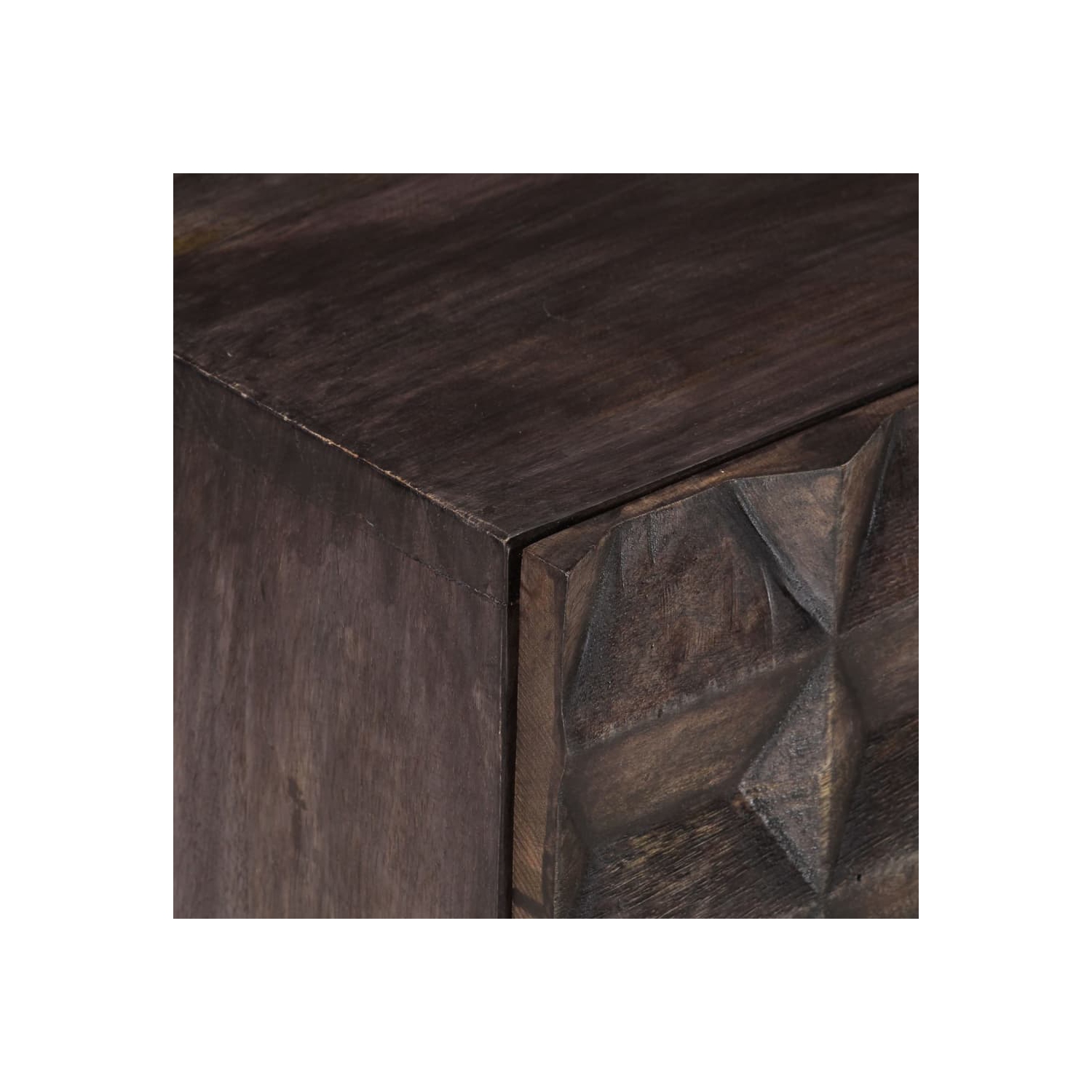 vidaXL Bed Cabinet Black 40x30x50 cm Solid Mango Wood