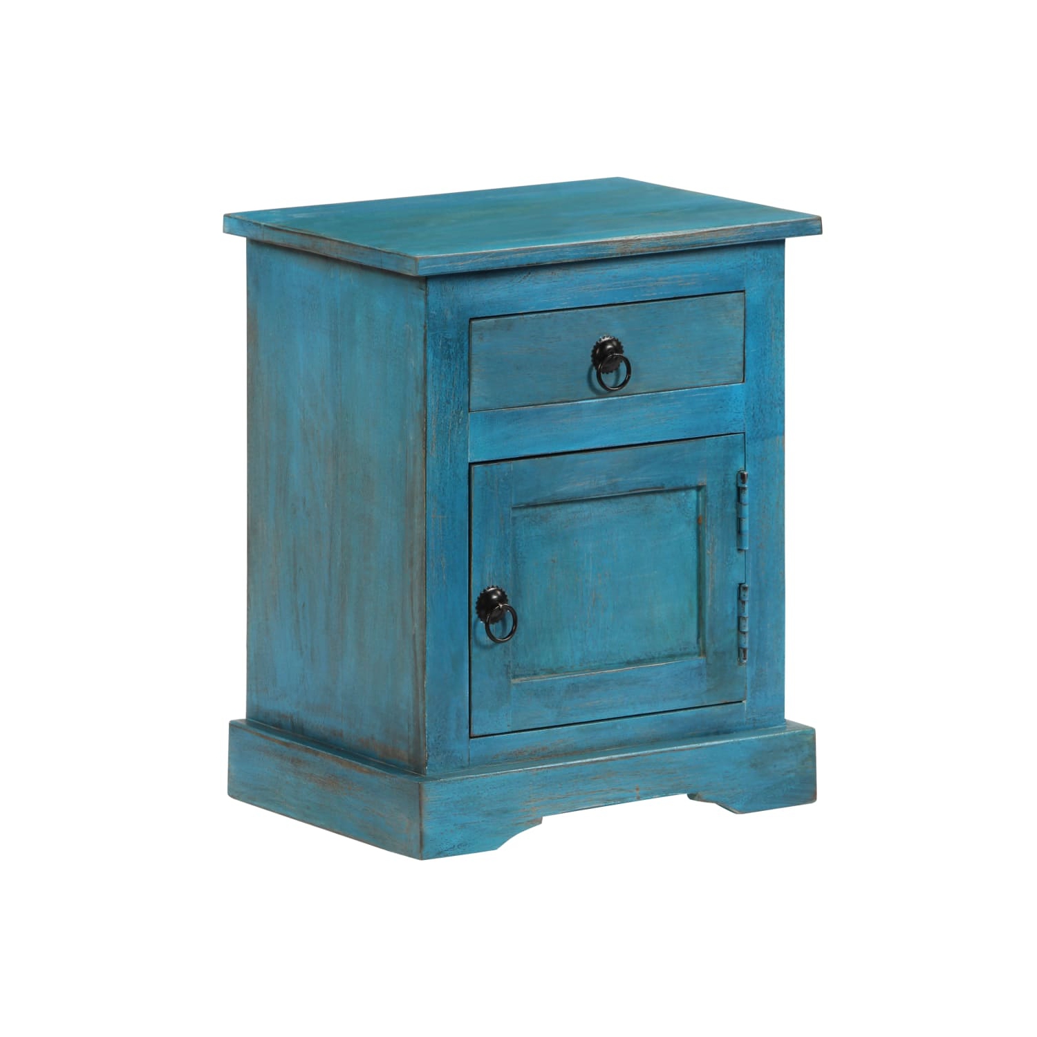 vidaXL Bedside Table Solid Mango Wood 40x30x50 cm Blue