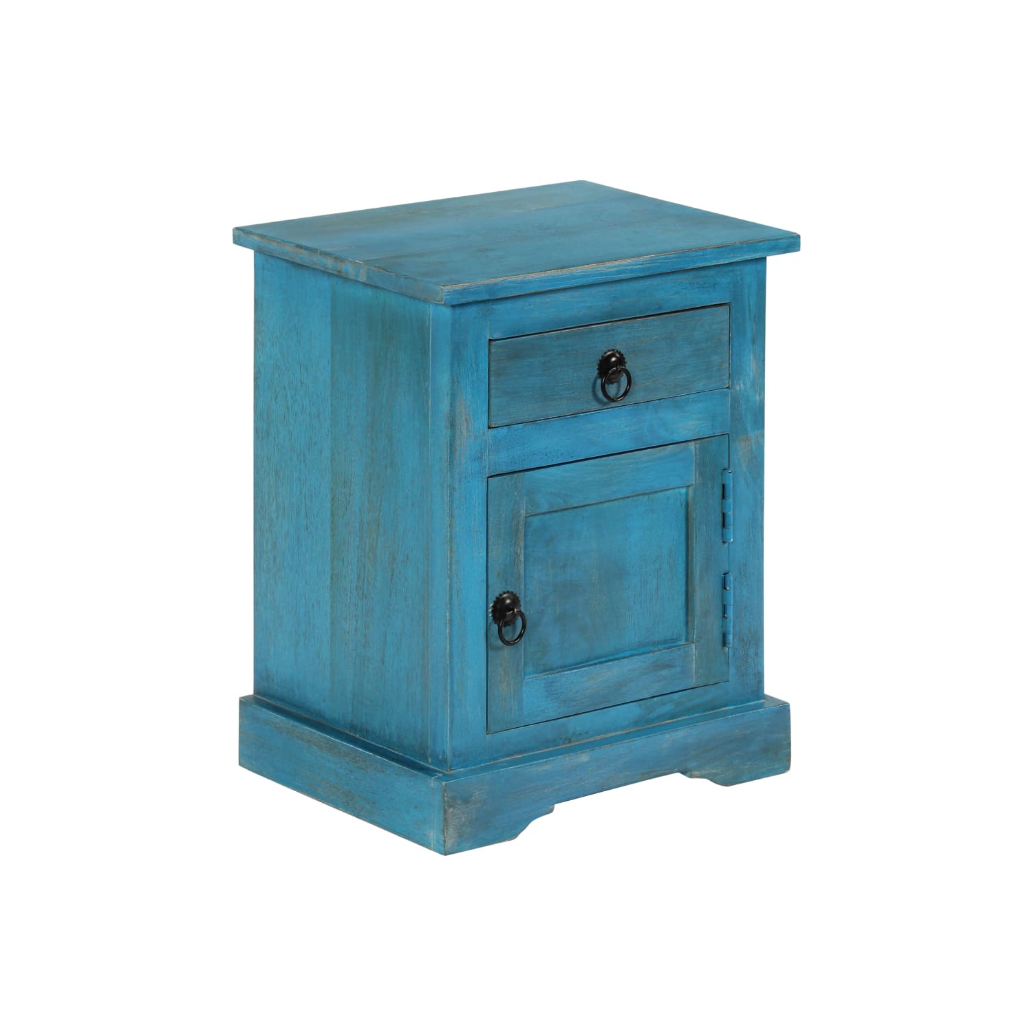 vidaXL Bedside Table Solid Mango Wood 40x30x50 cm Blue