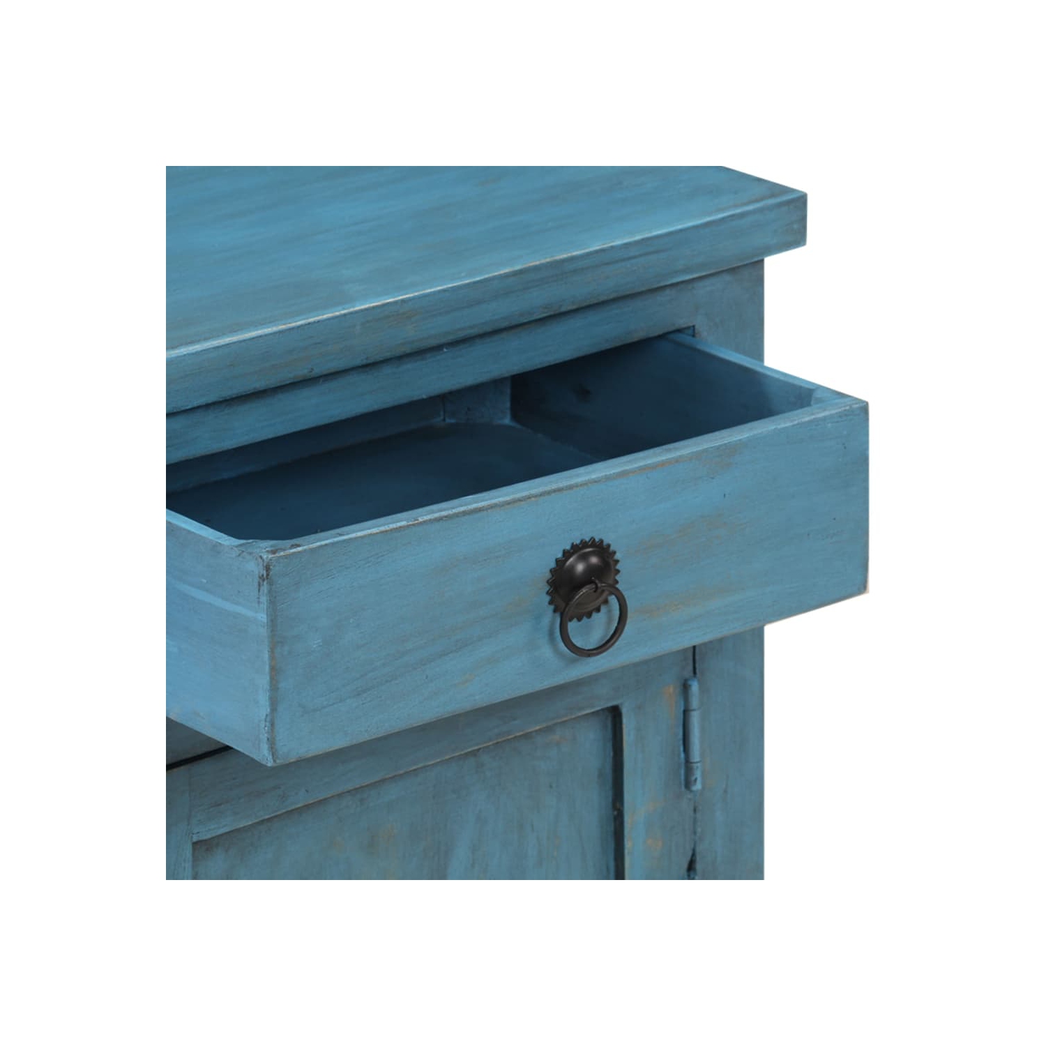 vidaXL Bedside Table Solid Mango Wood 40x30x50 cm Blue