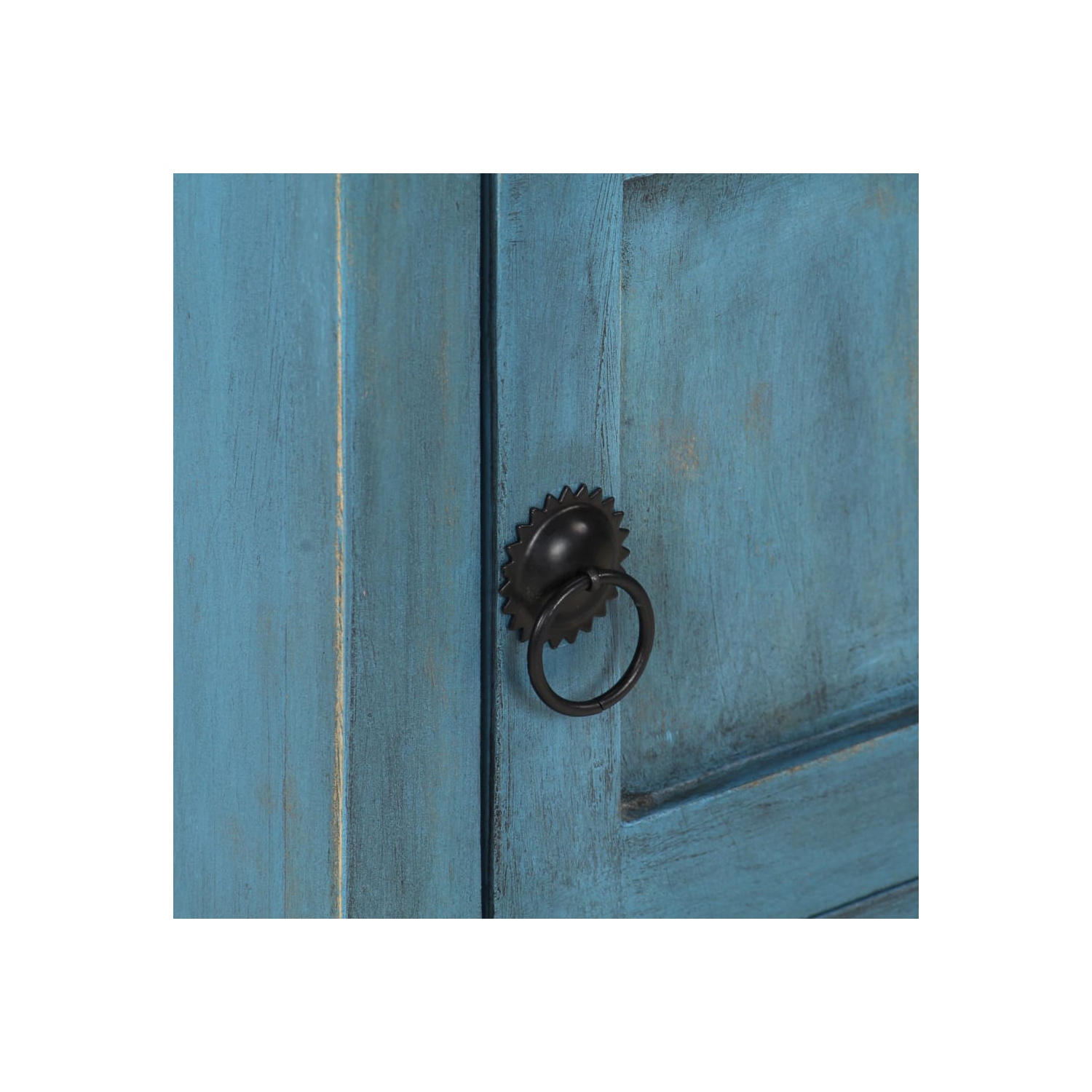 vidaXL Bedside Table Solid Mango Wood 40x30x50 cm Blue