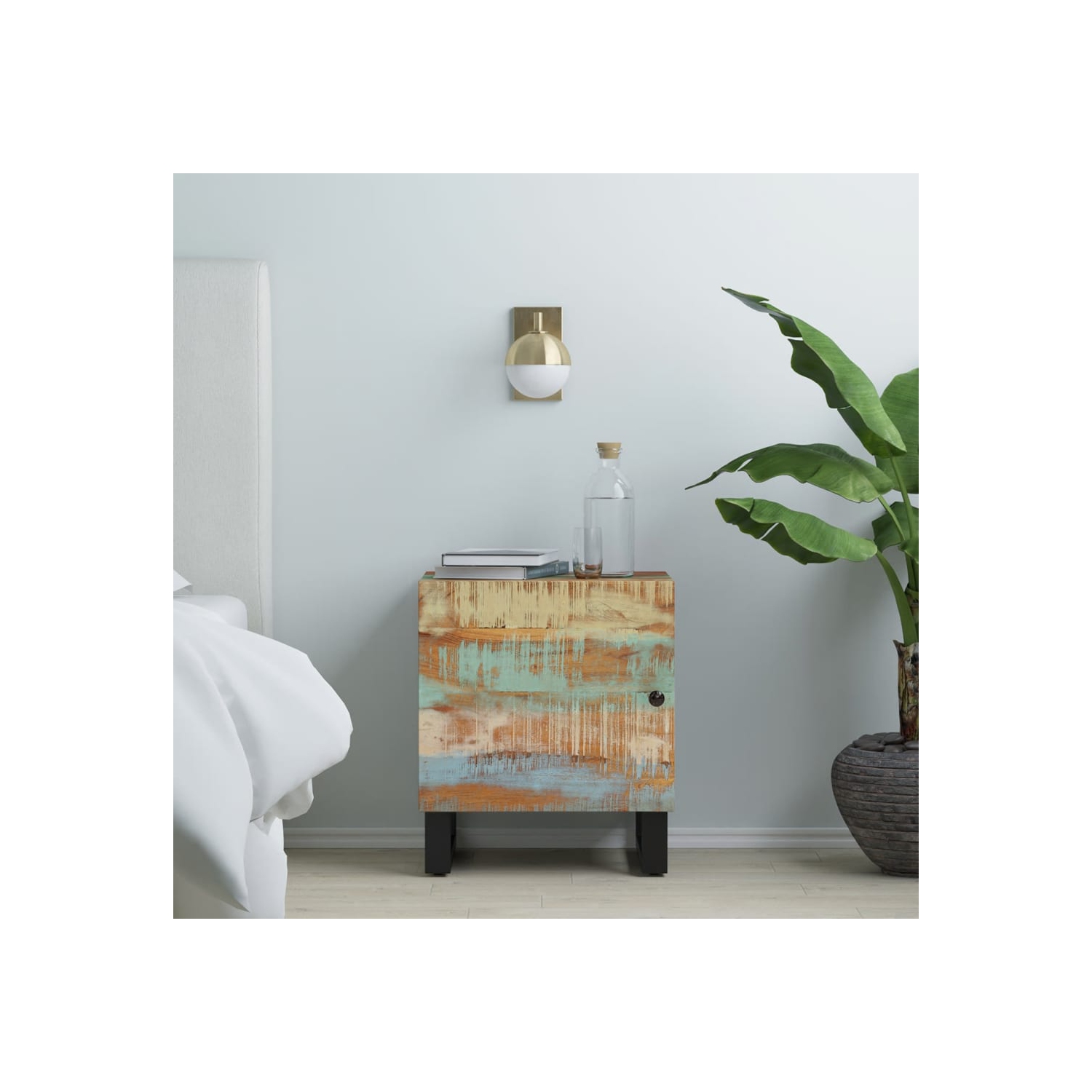 vidaXL Bedside Cabinet 40x33x46 cm Solid Wood Reclaimed