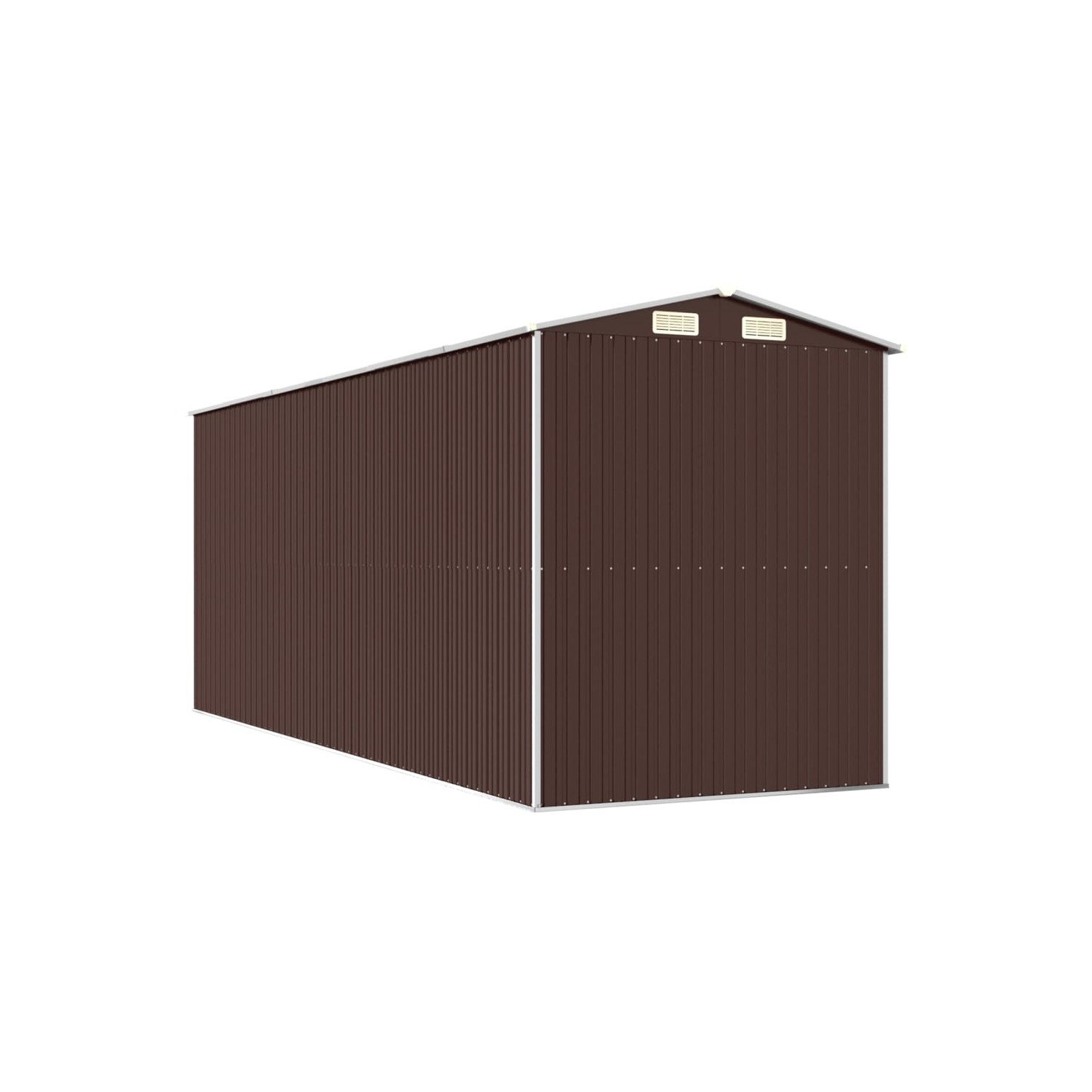 vidaXL Garden Shed Dark Brown 192x523x223 cm Galvanised Steel