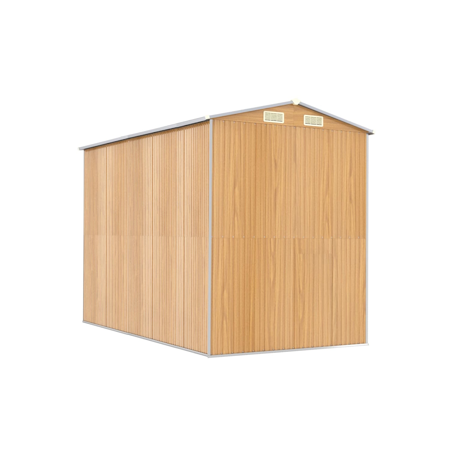 VidaXL – Shed de jardin brun clair 192 x 27 x 27 x 29 po, acier galvanisé 223 cm