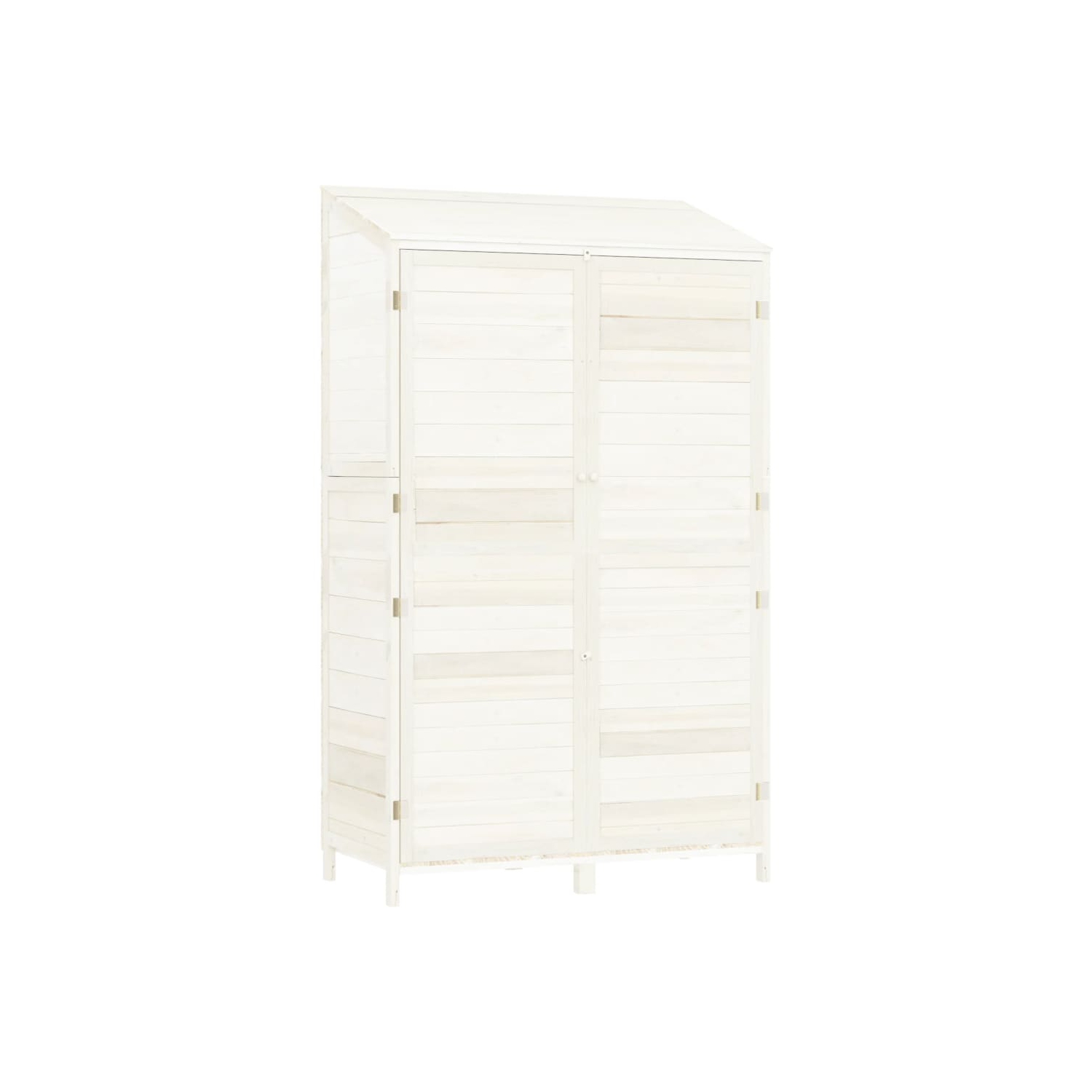 vidaXL Garden Shed White 102x52x174.5 cm Solid Wood Fir