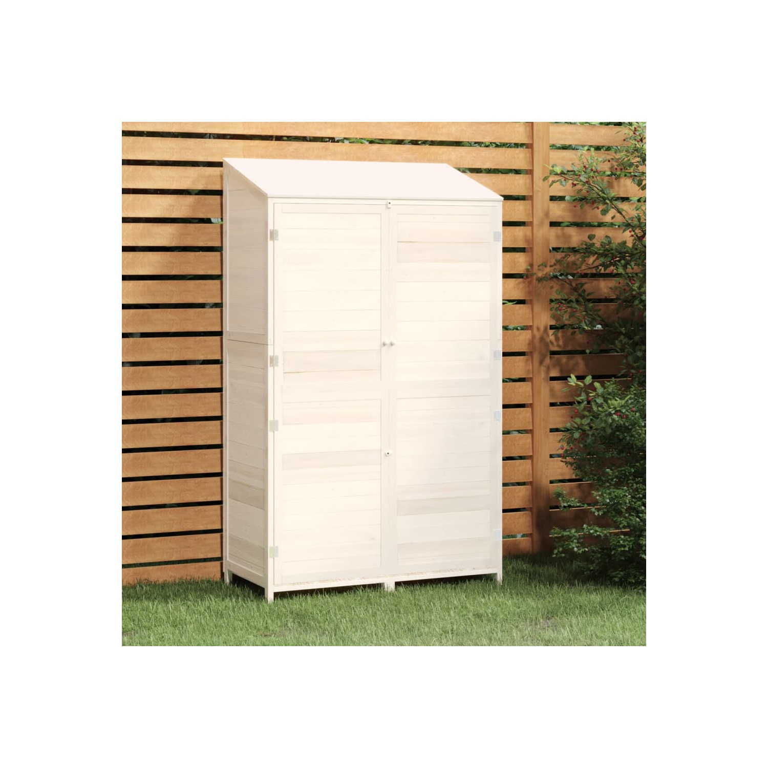 vidaXL Garden Shed White 102x52x174.5 cm Solid Wood Fir