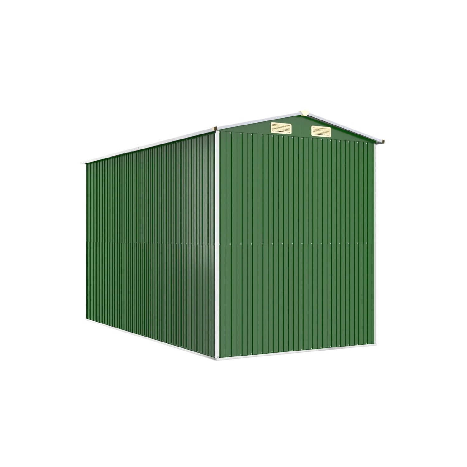 vidaXL Garden Shed Green 192x357x223 cm Galvanised Steel