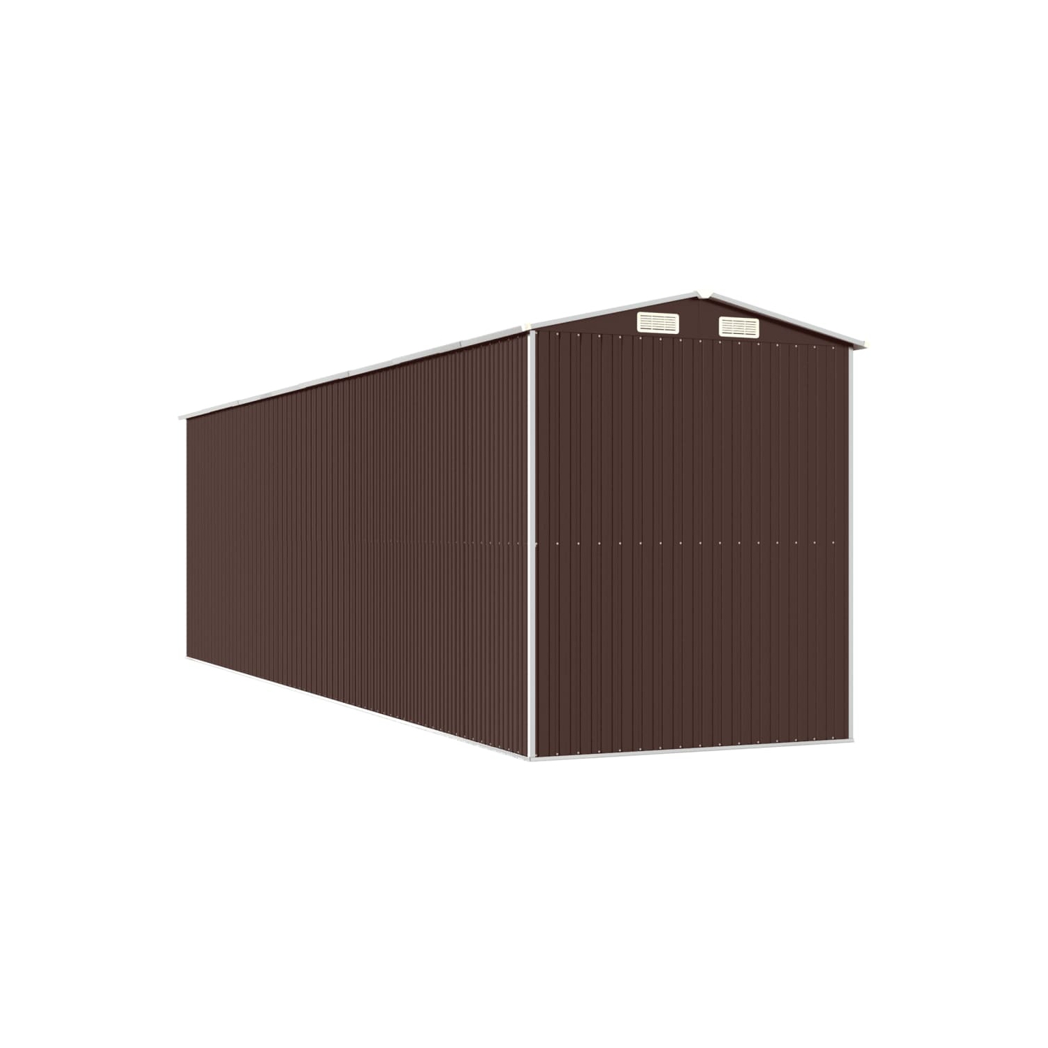 vidaXL Garden Shed Dark Brown 192x689x223 cm Galvanised Steel