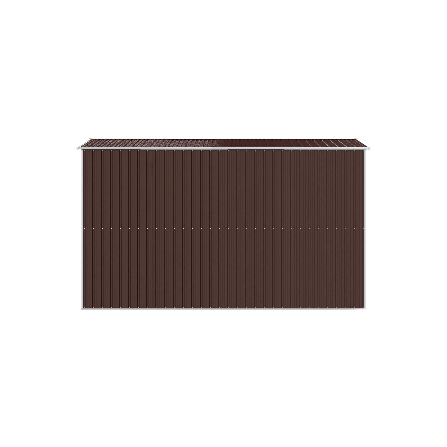 vidaXL Garden Shed Dark Brown 192x357x223 cm Galvanised Steel