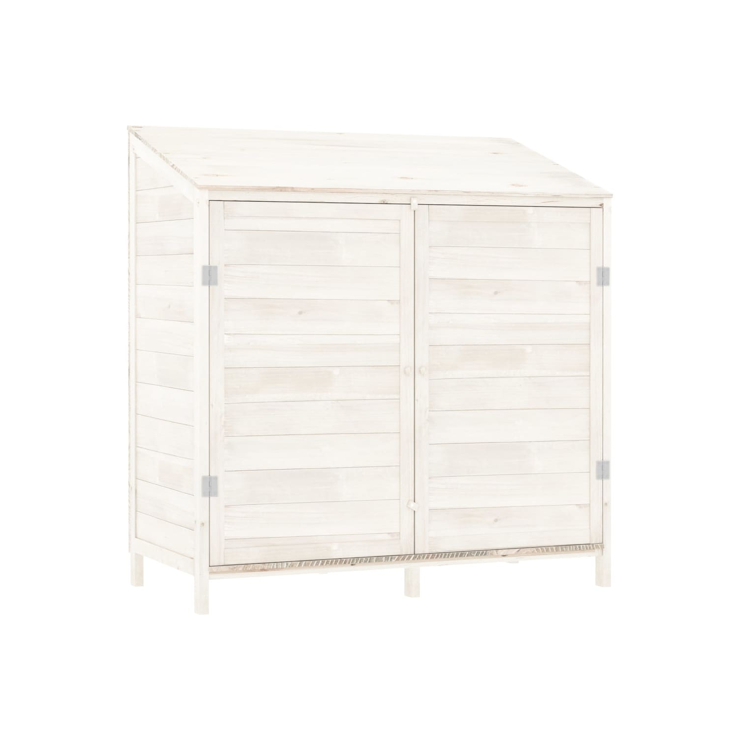 vidaXL Garden Shed White 102x52x112 cm Solid Wood Fir