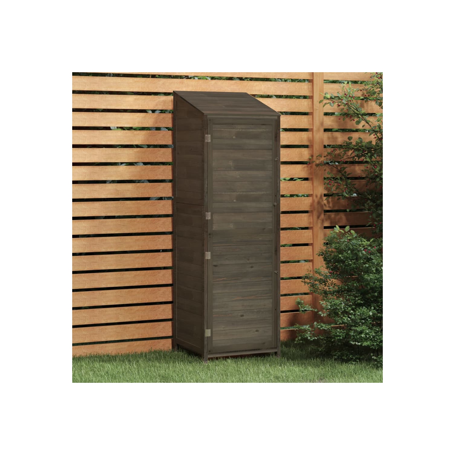 vidaXL Garden Shed Anthracite 55x52x174.5 cm Solid Wood Fir