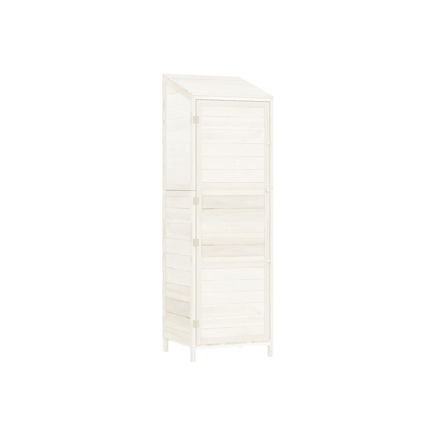 vidaXL Garden Shed White 55x52x174.5 cm Solid Wood Fir