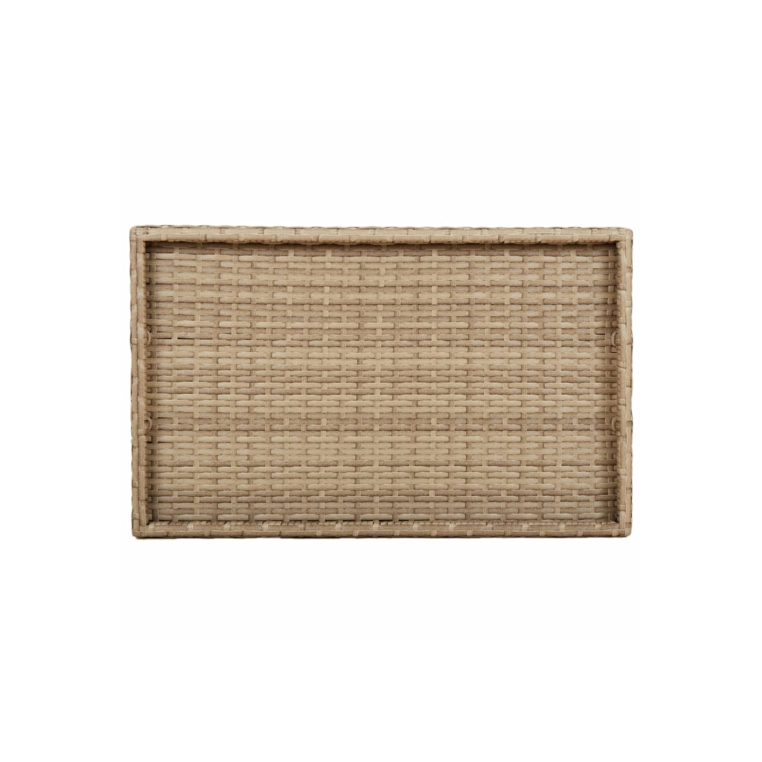 Table pliante à plateau vidaXL en poly rotin beige, 65 x 40 x 40 x 75&nbsp;cm