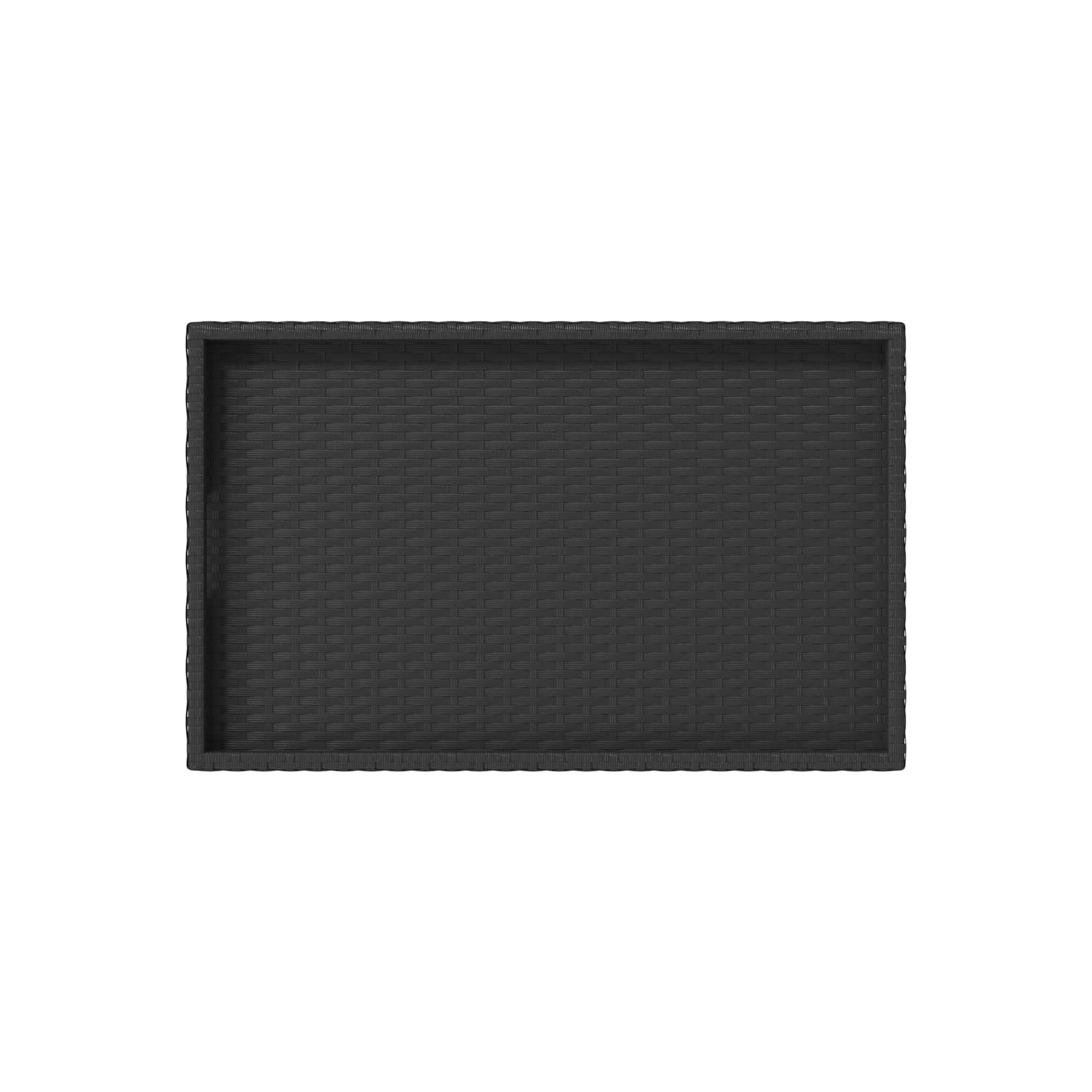 Table pliante à plateau vidaXL en poly rotin noir 65x40 x 75&nbsp;cm