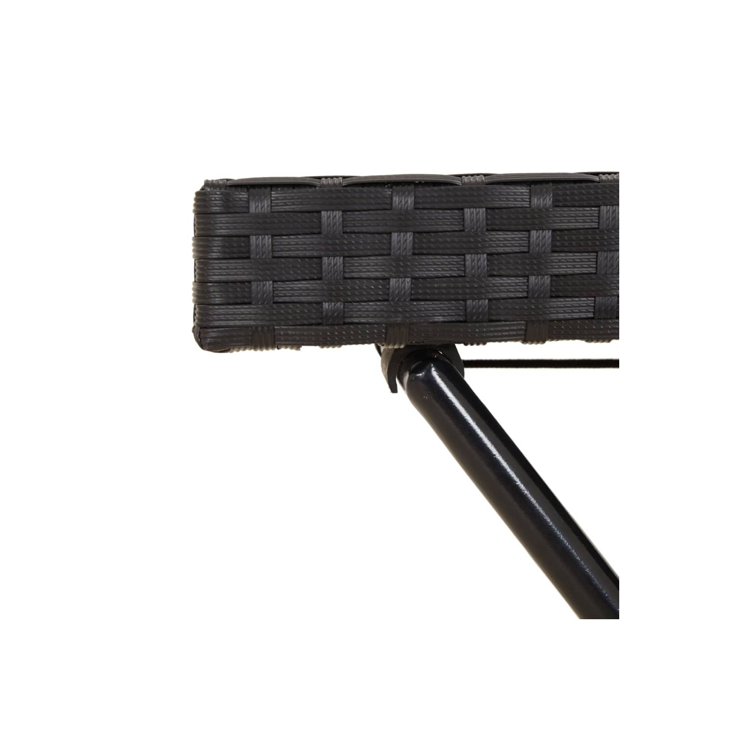 Table pliante à plateau vidaXL en poly rotin noir 65x40 x 75&nbsp;cm